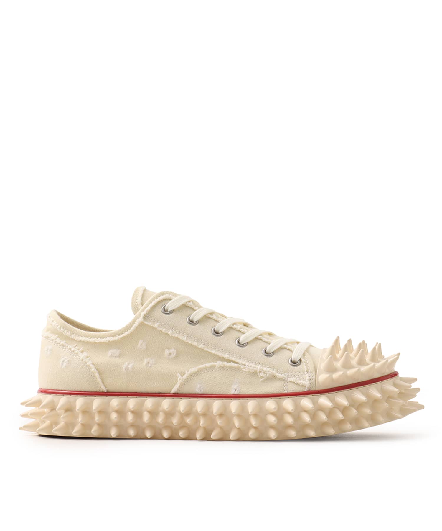 doublet SPIKY CANVAS SNEAKER IVORYの画像