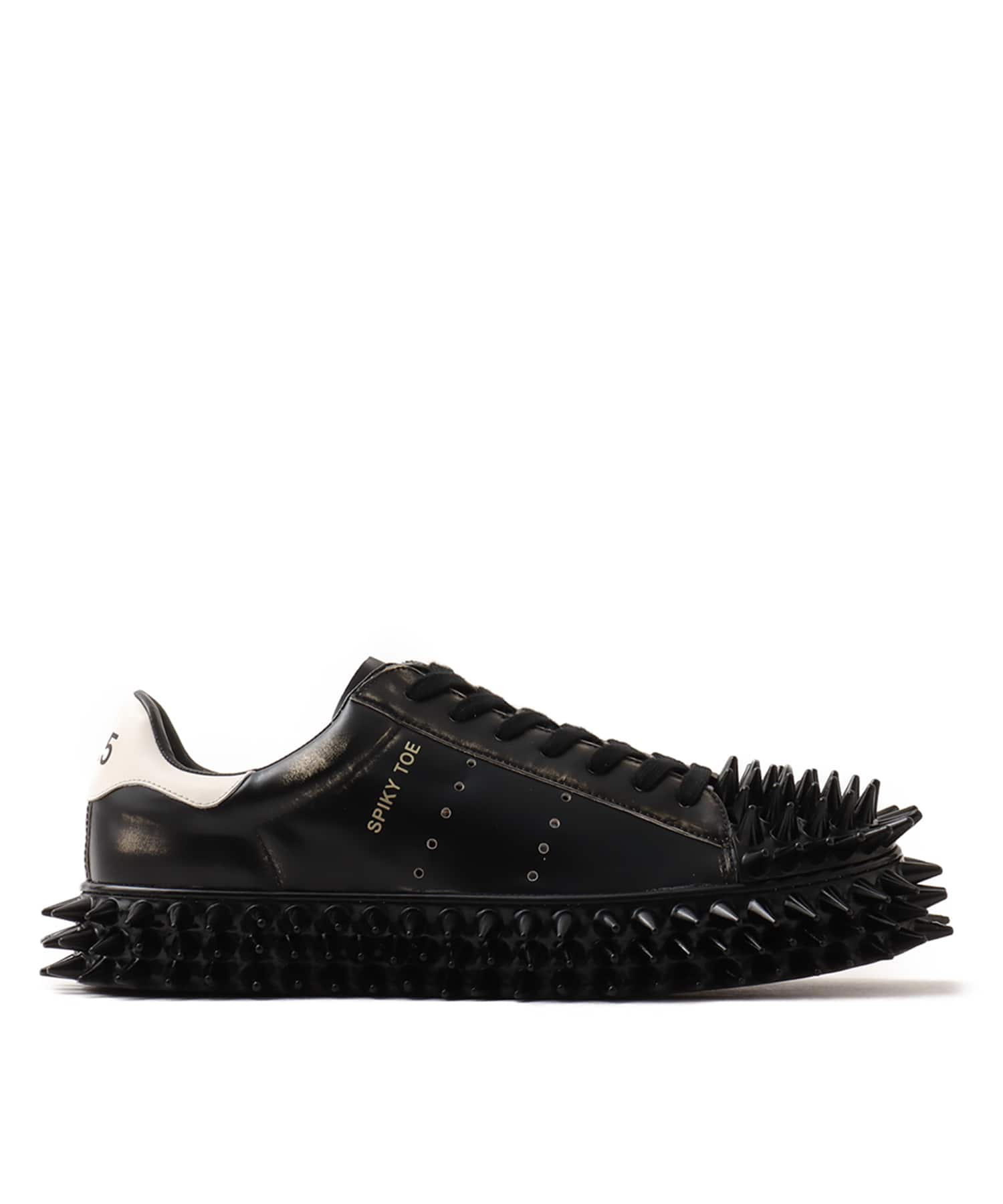 doublet SPIKY LEATHER SNEAKER BLACKの画像