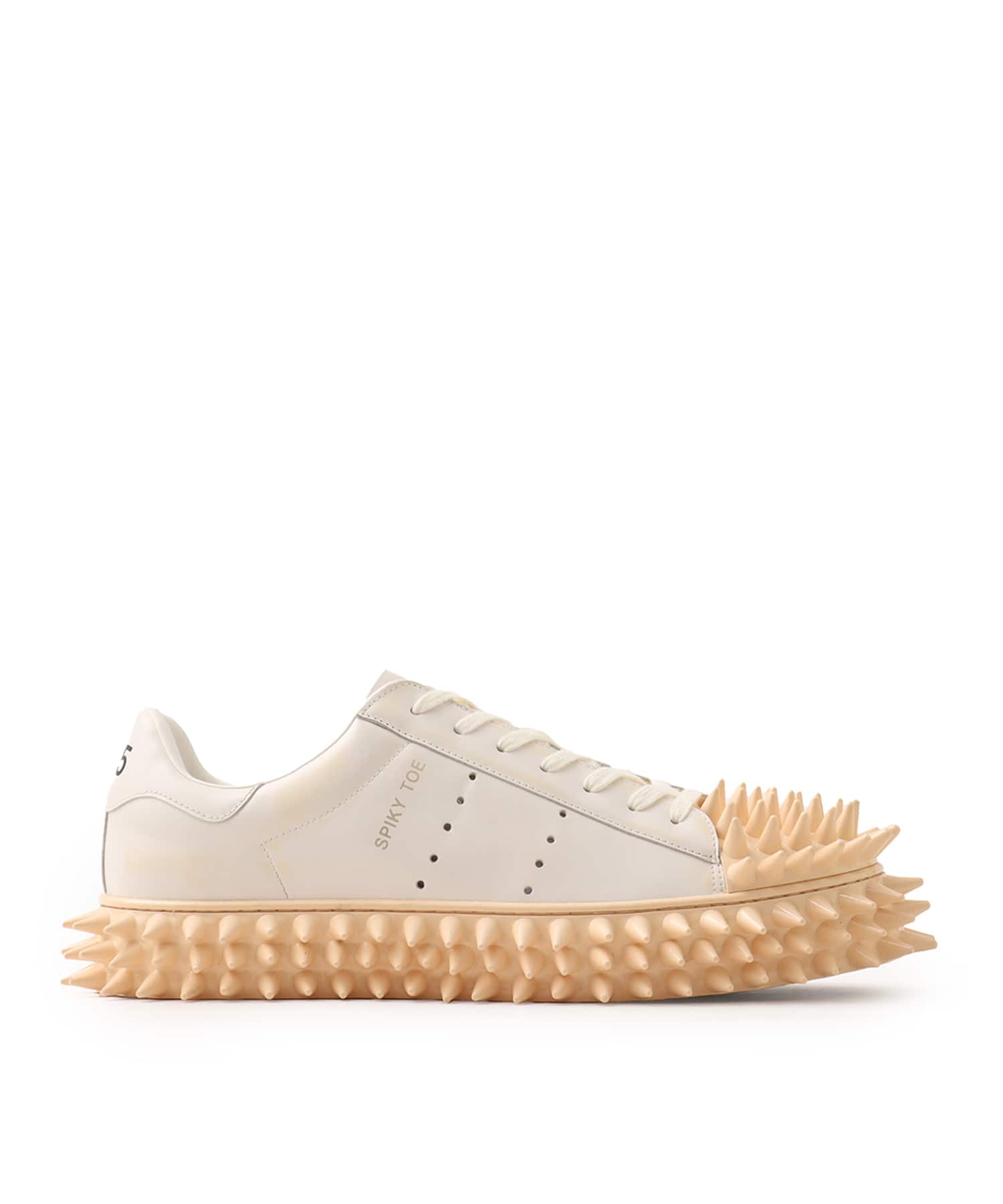 doublet SPIKY LEATHER SNEAKER WHITEの画像