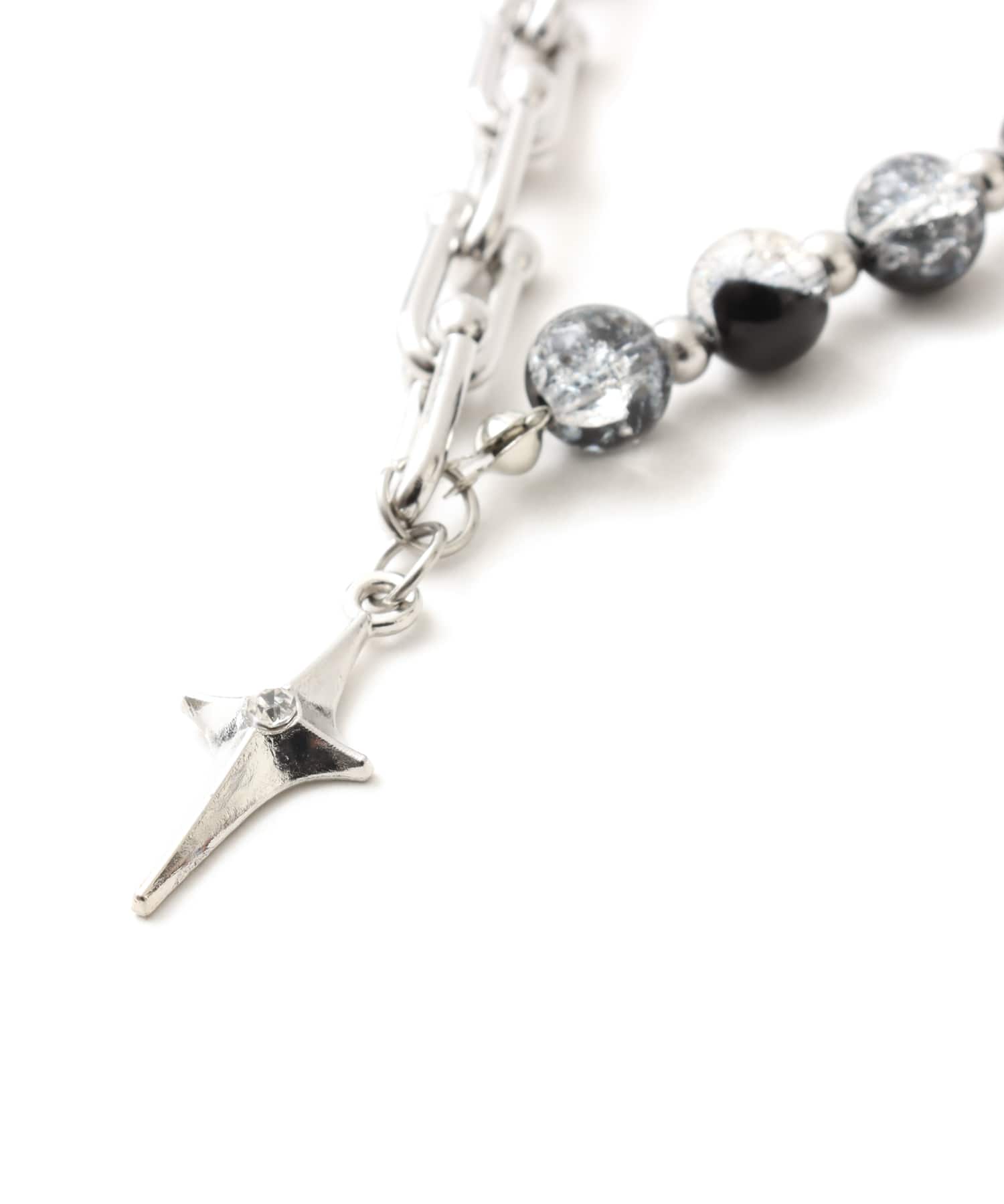 atmos pink Asymmetry Mix Chain Necklace SILVERの画像
