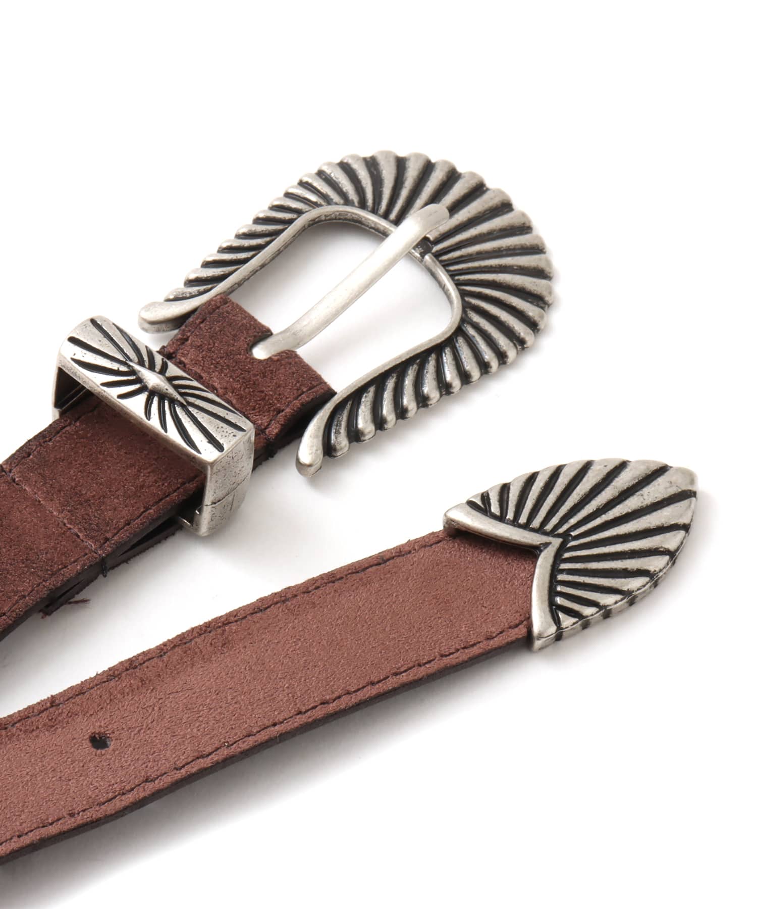 atmos pink Suede Belt BROWNの画像