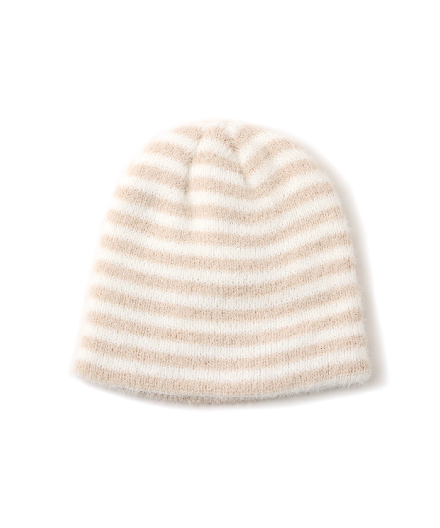 atmos pink Stripe Knit Beanie BEIGEの画像