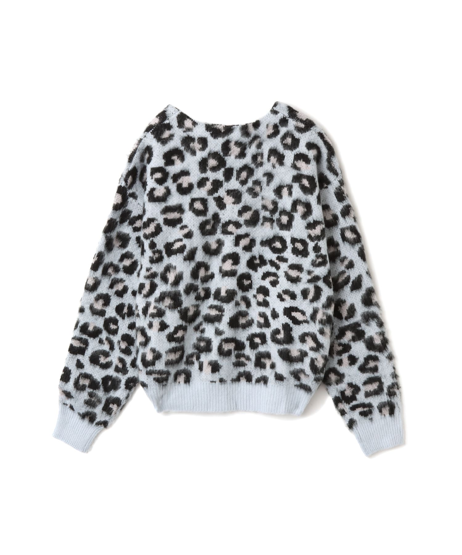 atmos pink Leopard Knit Cardigan BLUEの画像