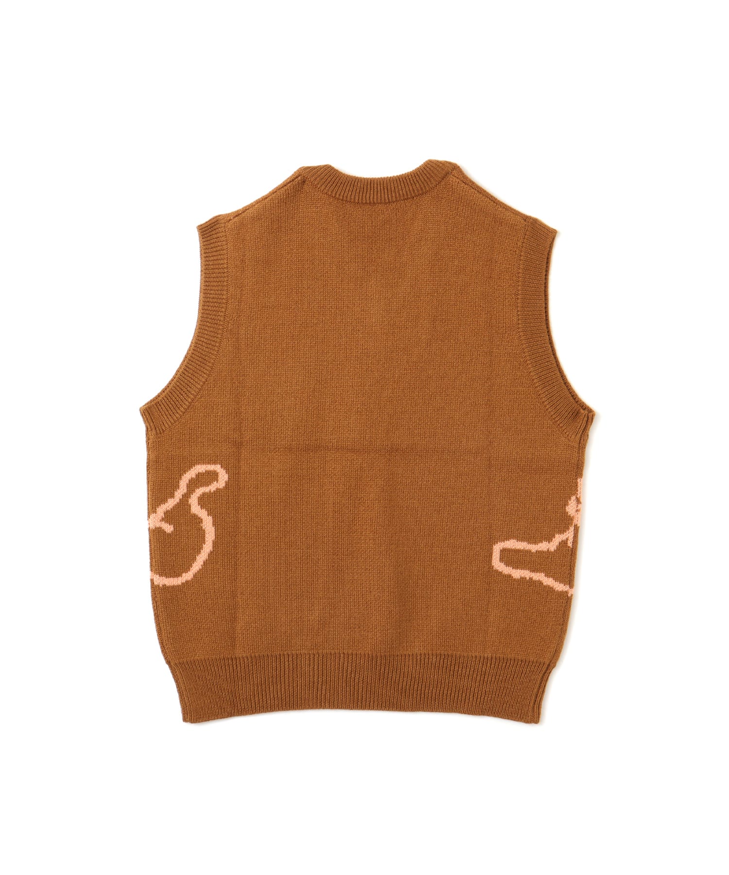 MARIA SAKURAI x atmos pink Ghost Knit Vest BROWNの画像