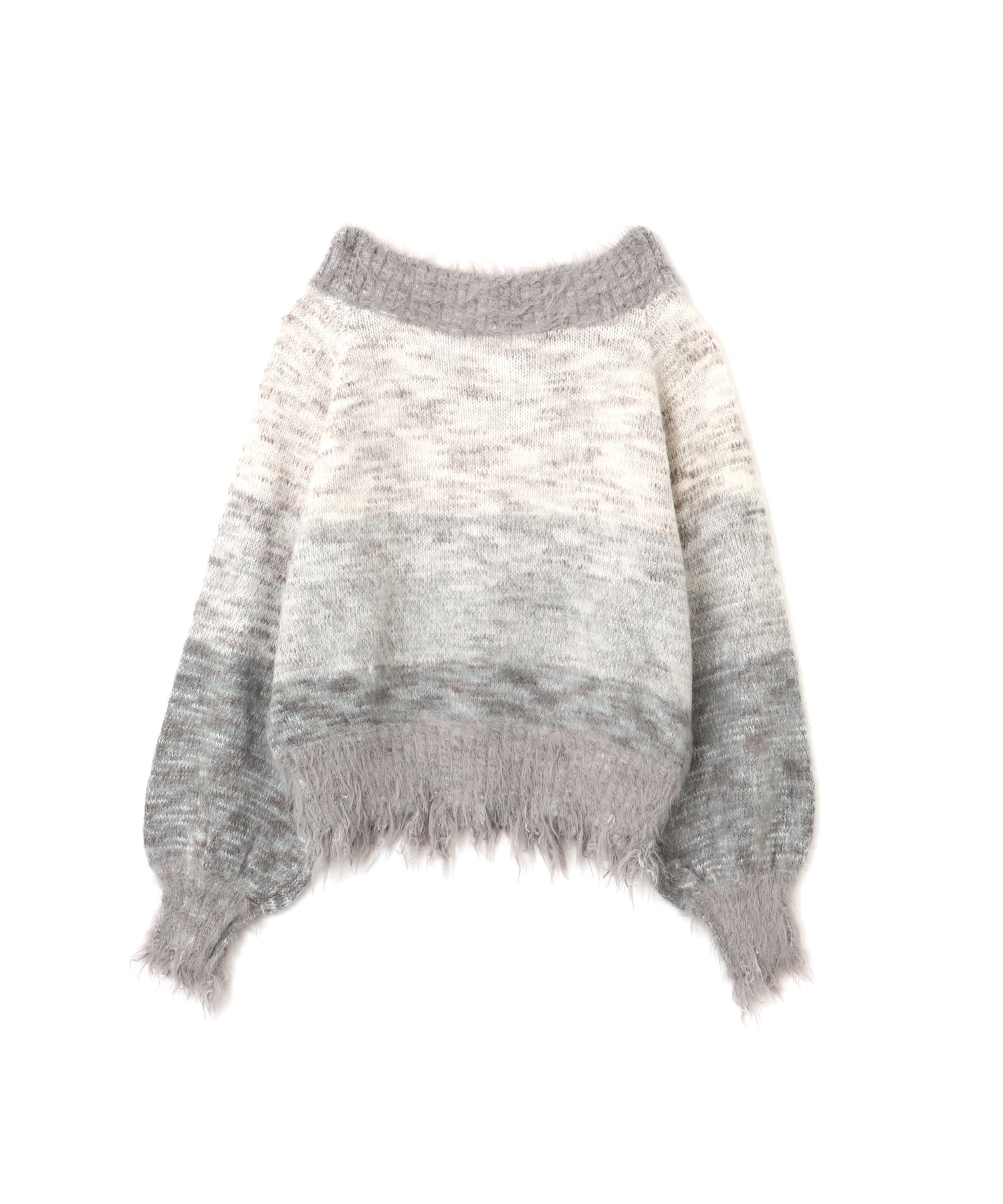 atmos pink Gradation Damage Knit Top GRAYの画像