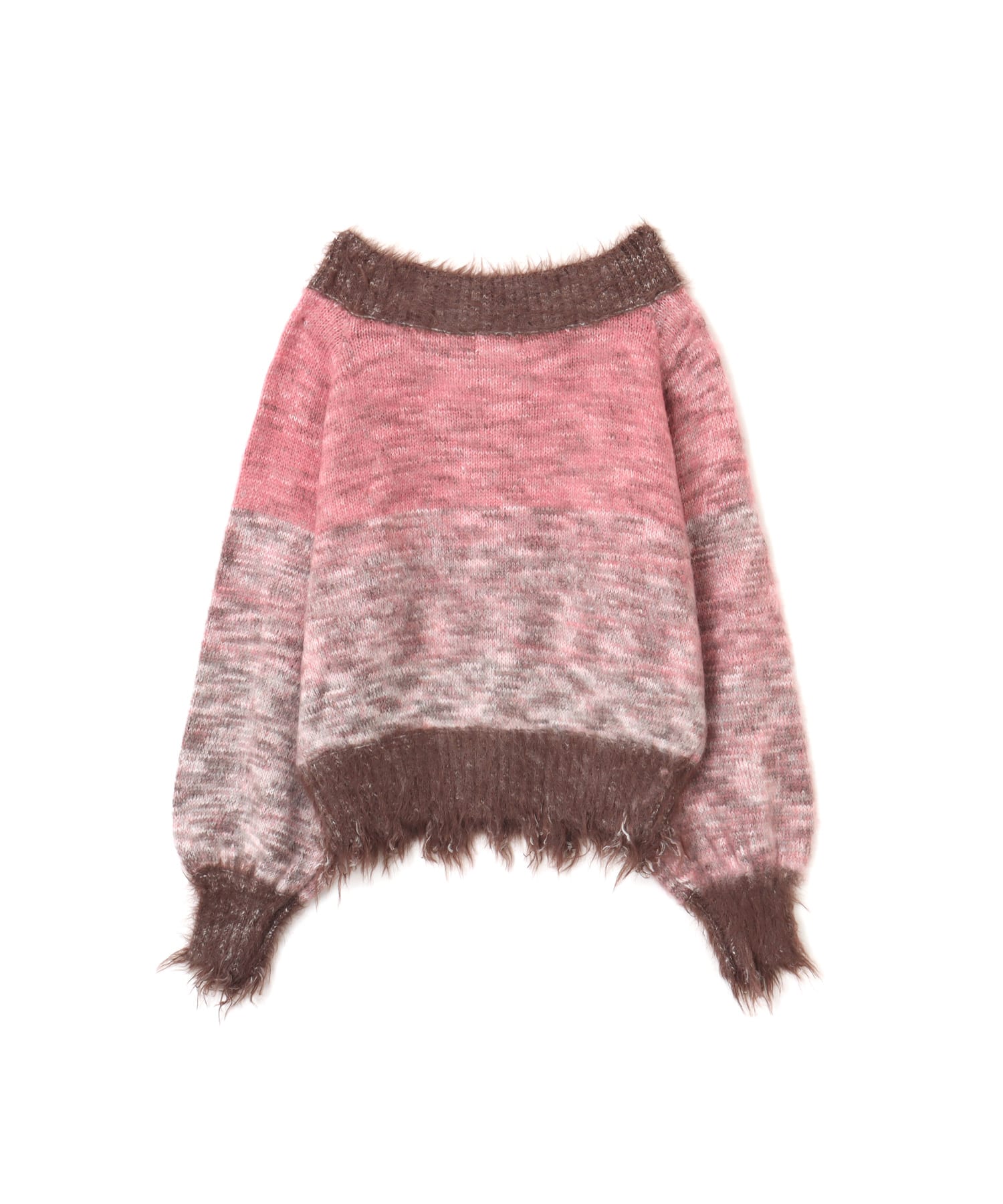 atmos pink Gradation Damage Knit Top PINKの画像