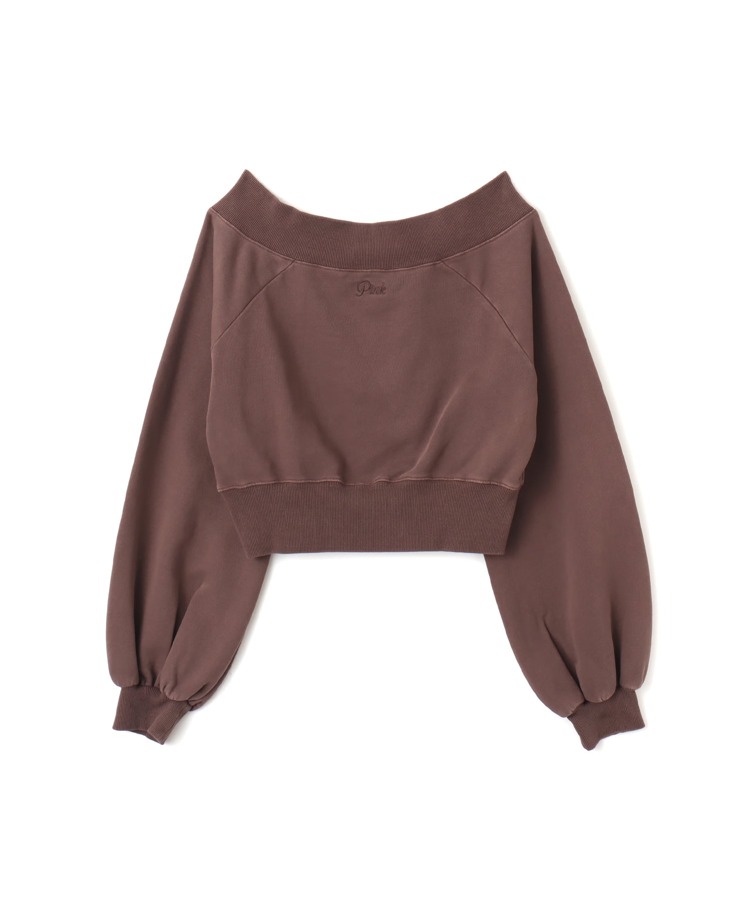 atmos pink Off-shoulder Sweat Top BROWNの画像