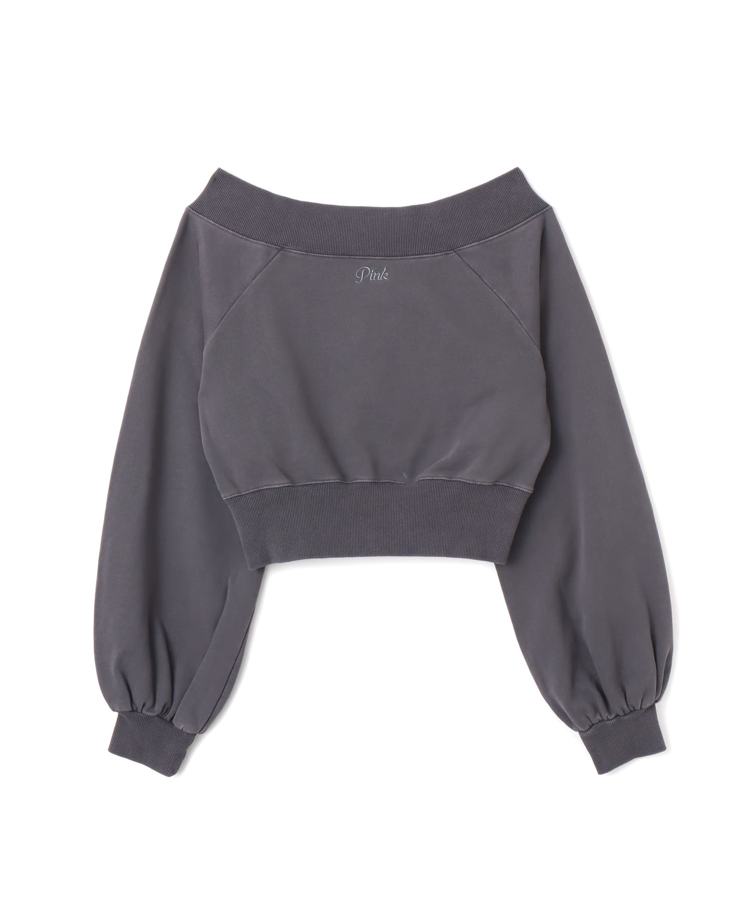 atmos pink Off-shoulder Sweat Top CHARCOALの画像