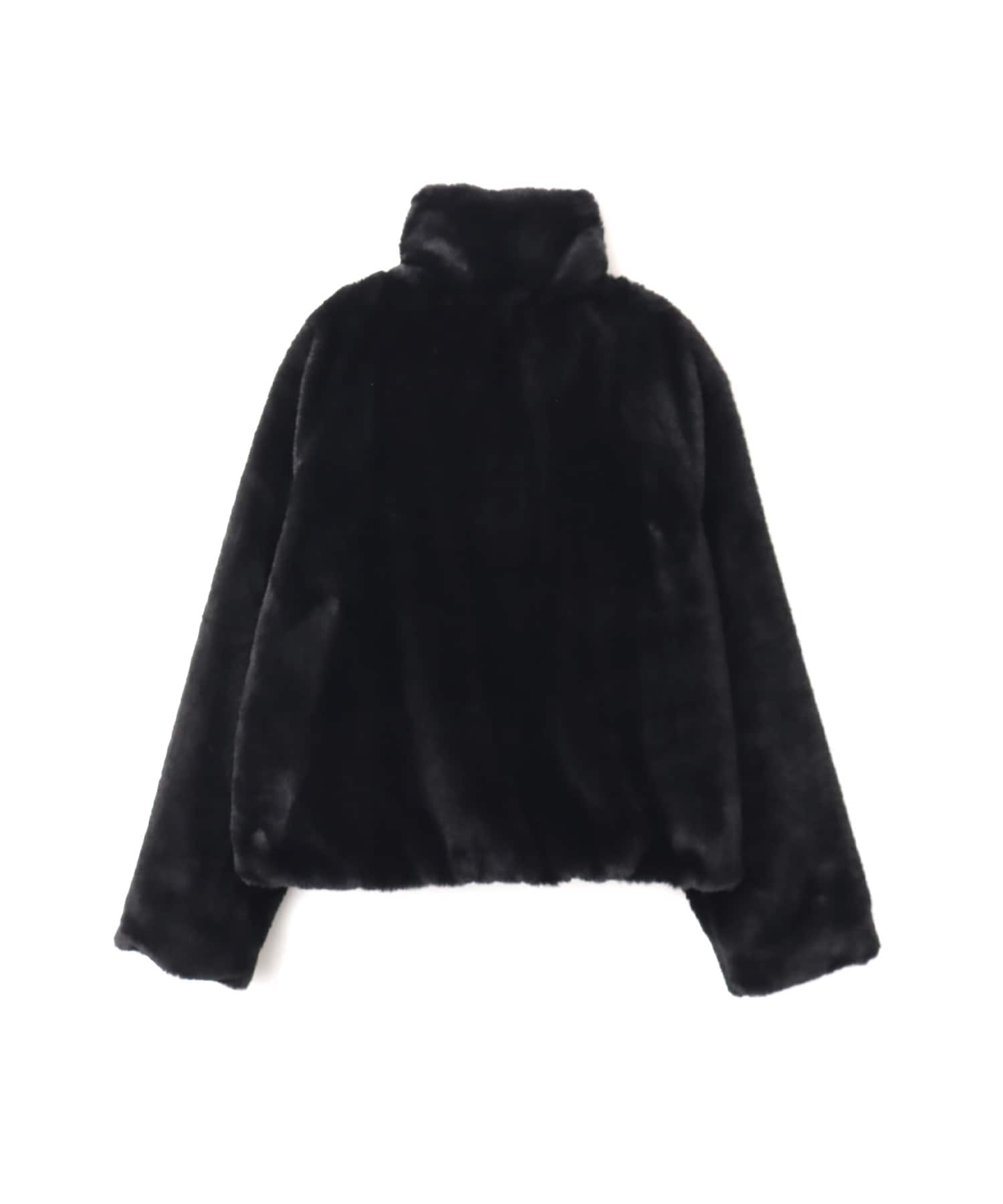 atmos pink Faux Fur Zip Blouson BLACKの画像