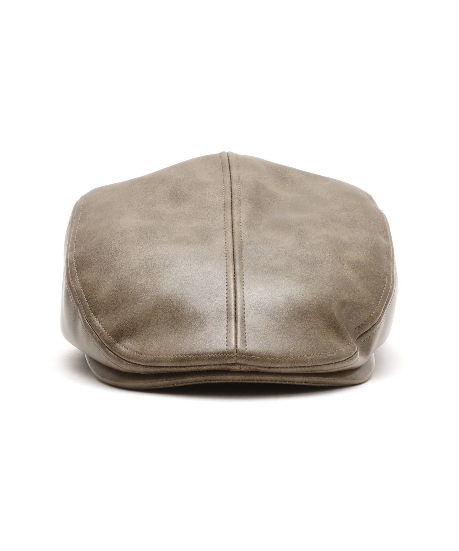 atmos pink Faux Leather Casquette BROWNの画像