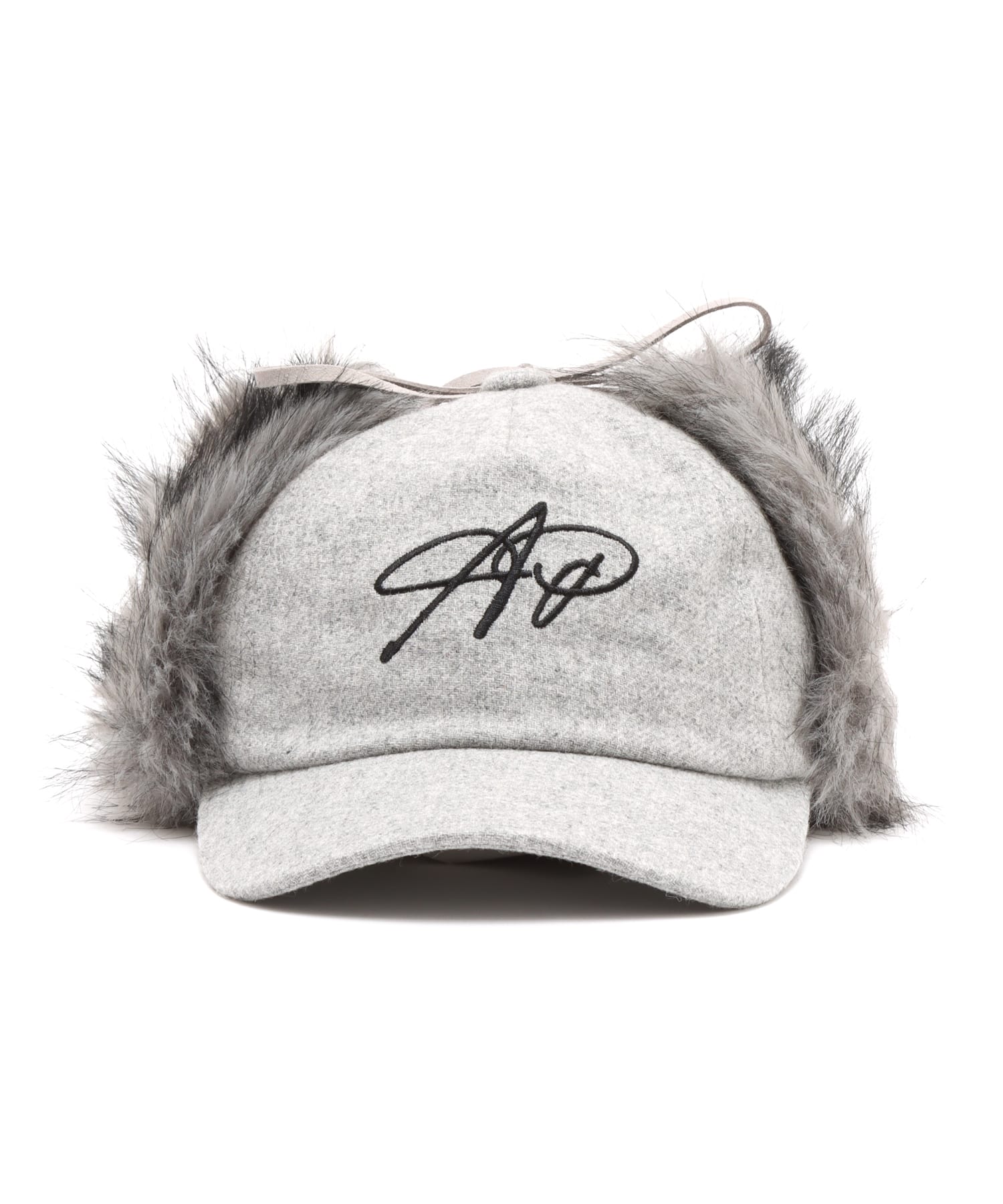 atmos pink Faux Fur Ear Cap GRAYの画像