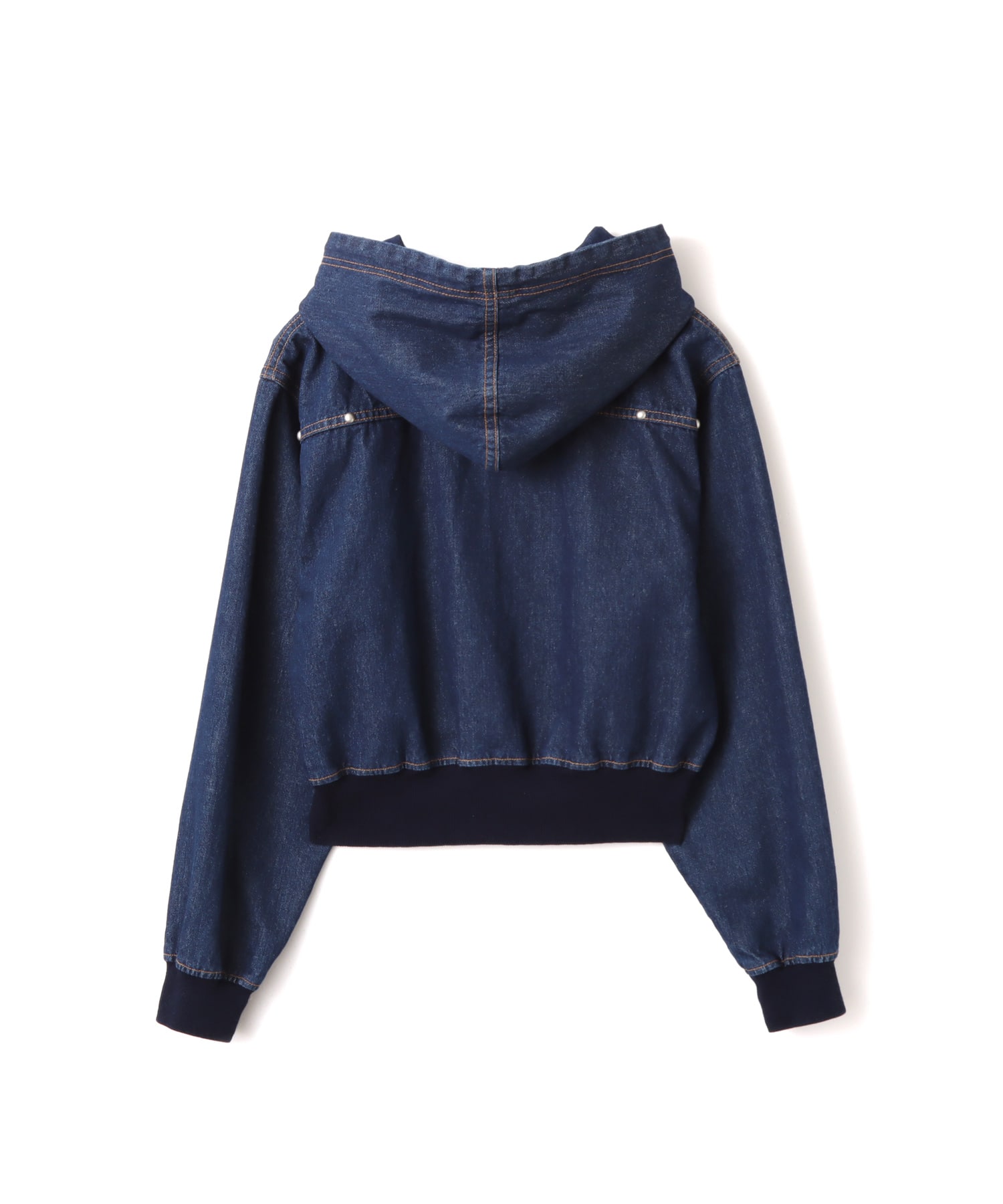 atmos pink Studs Denim Hoodie BLUEの画像
