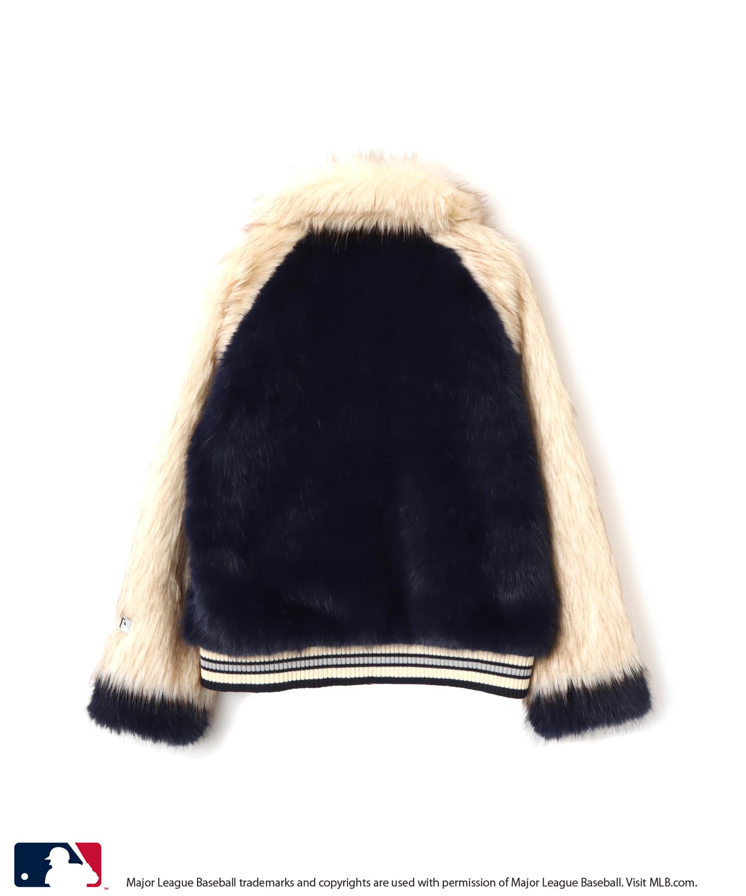atmos pink MLB Faux Fur Blouson NAVYの画像