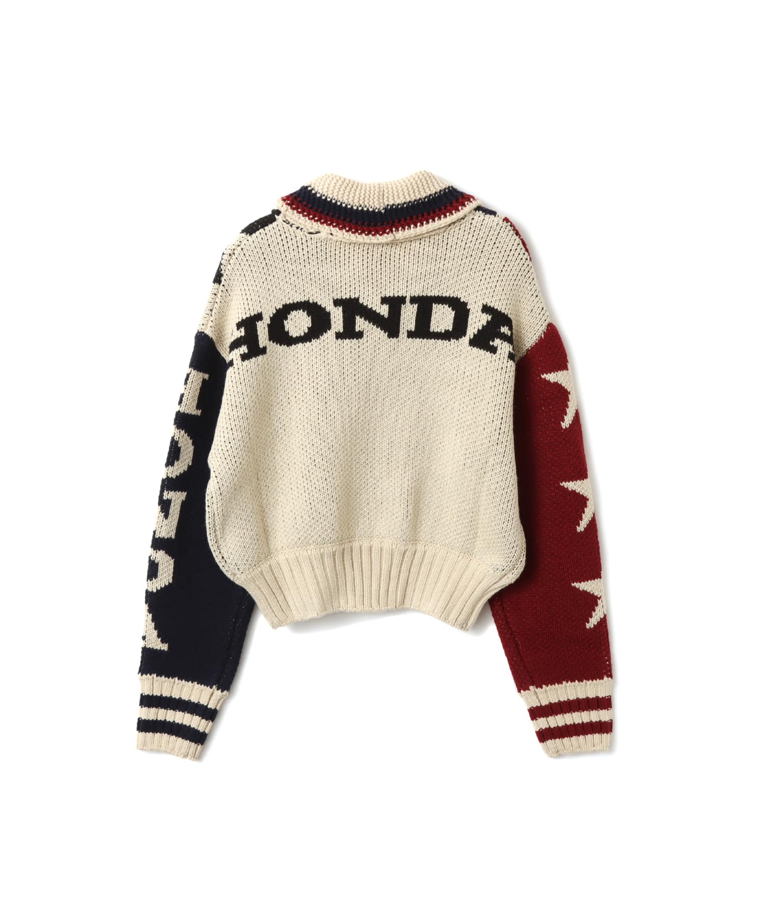 atmos pink x HONDA Zip Up Knit Blouson WHITEの画像