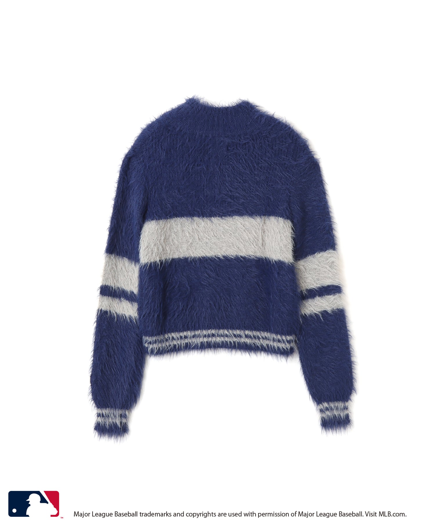 atmos pink MLB Shaggy Knit Blouson NAVYの画像