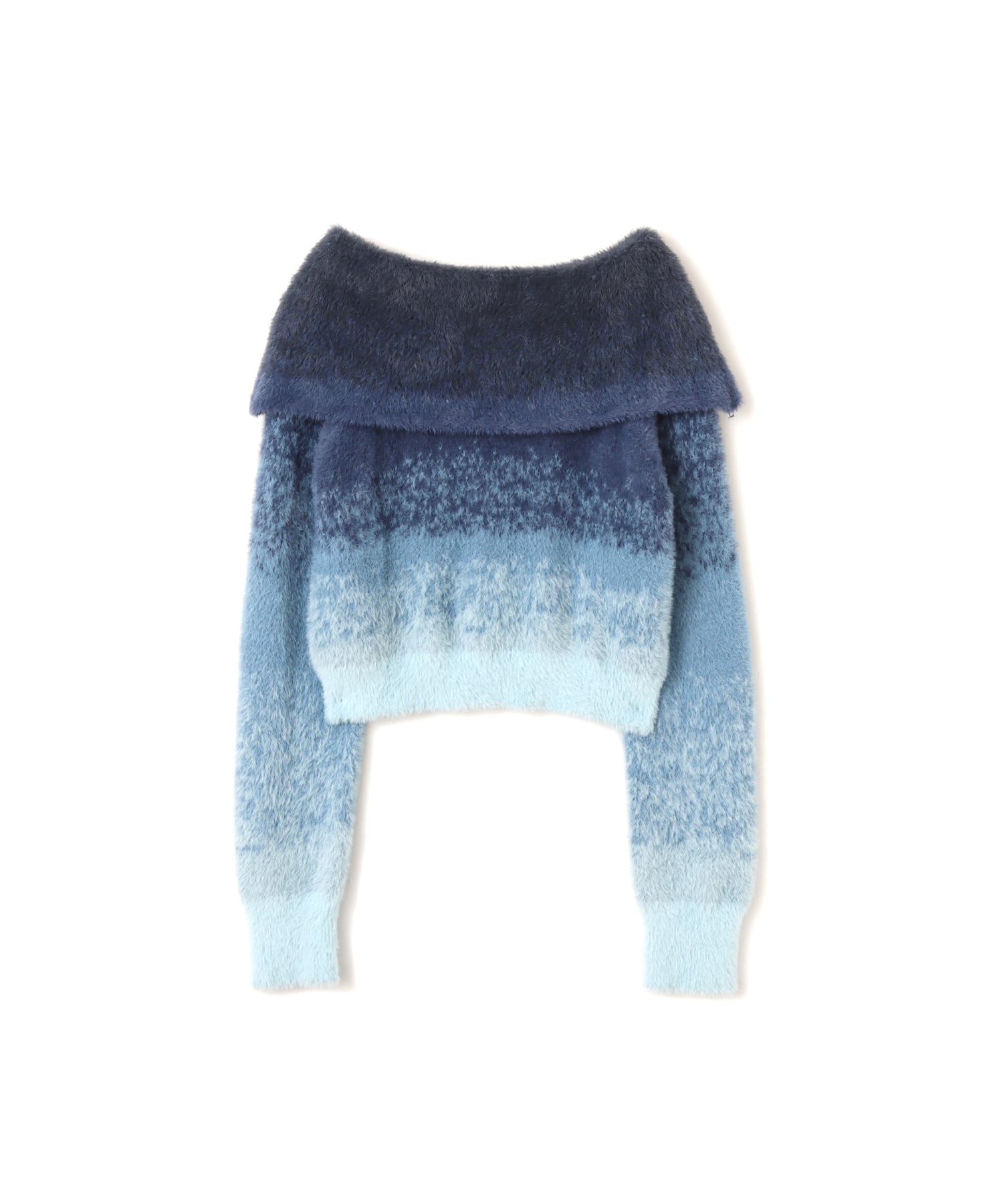 atmos pink Off Shoulder Knit Tops BLUEの画像