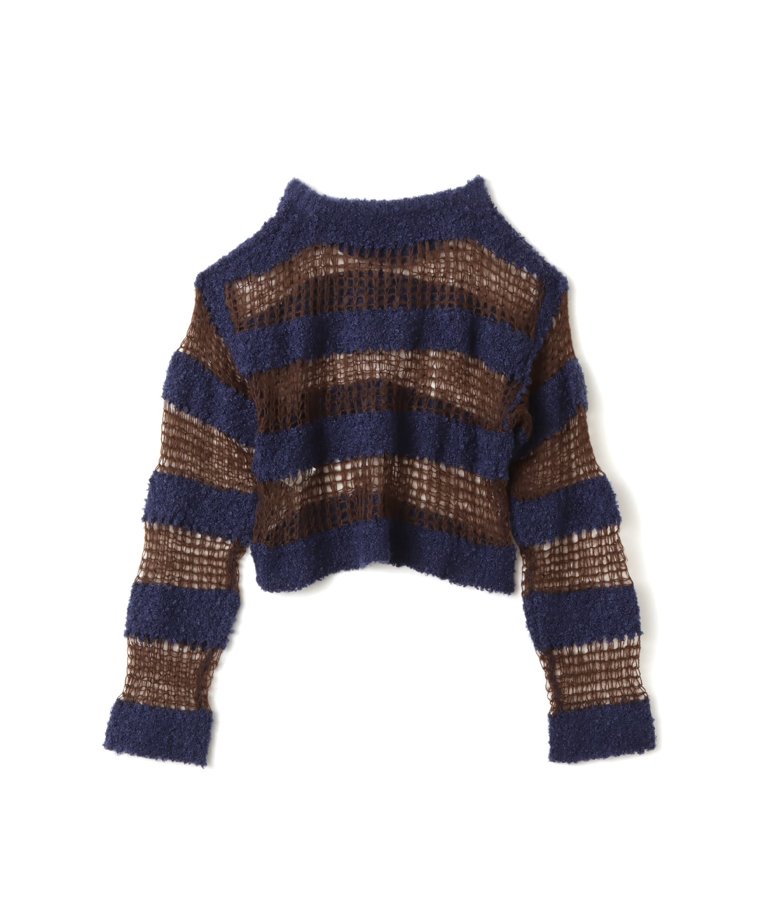 atmos pink Border Knit Top NAVYの画像