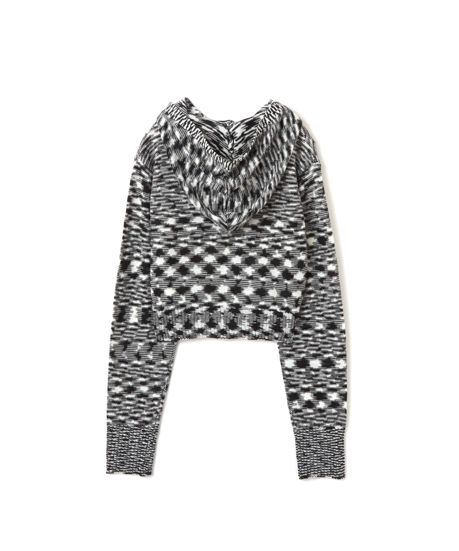 atmos pink Short Zip Knit Hoodie BLACKの画像