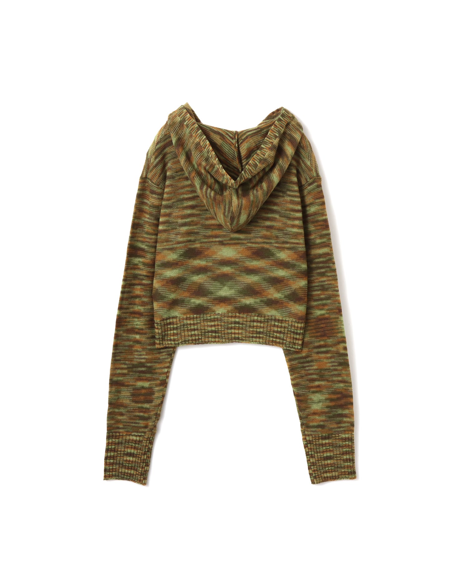 atmos pink Short Zip Knit Hoodie KHAKIの画像