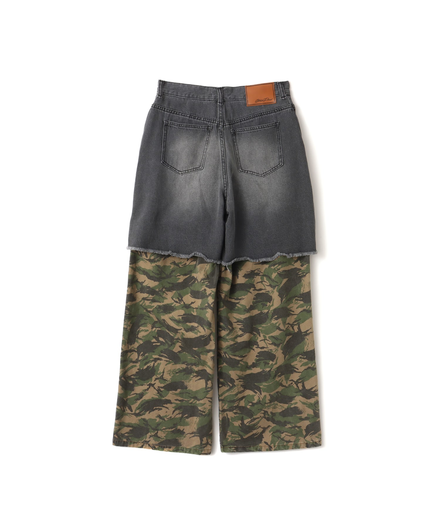 atmos pink Layered Denim Pants BLACKの画像