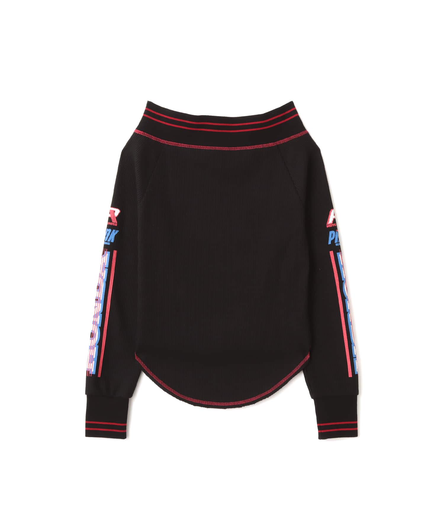 atmos pink x HONDA Off Shoulder Logo T-shirt BLACKの画像