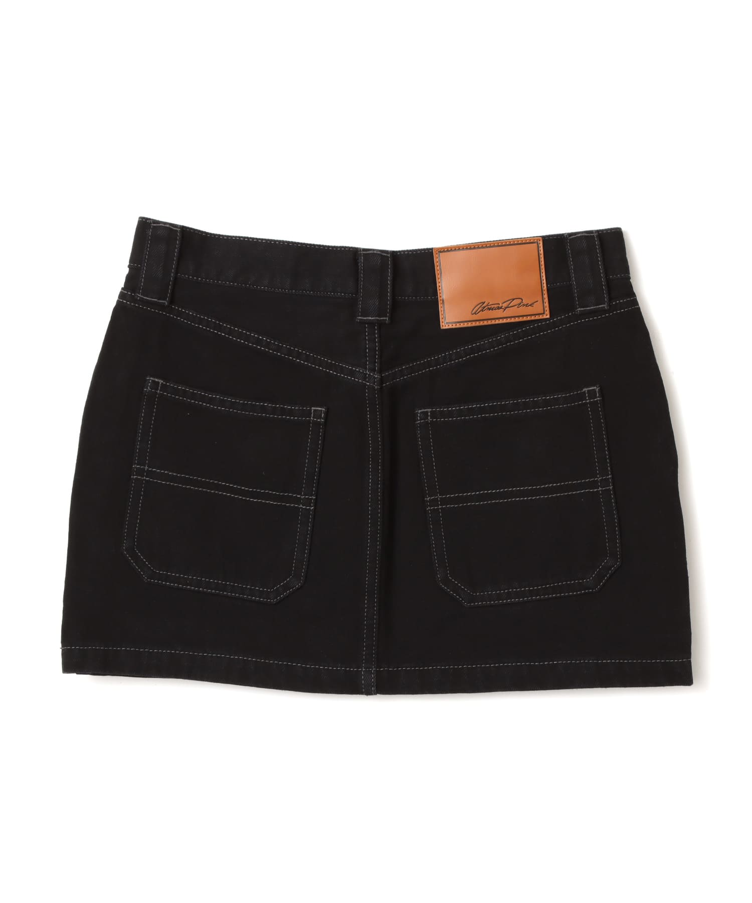 atmos pink Studs Denim Mini Skirt BLACKの画像