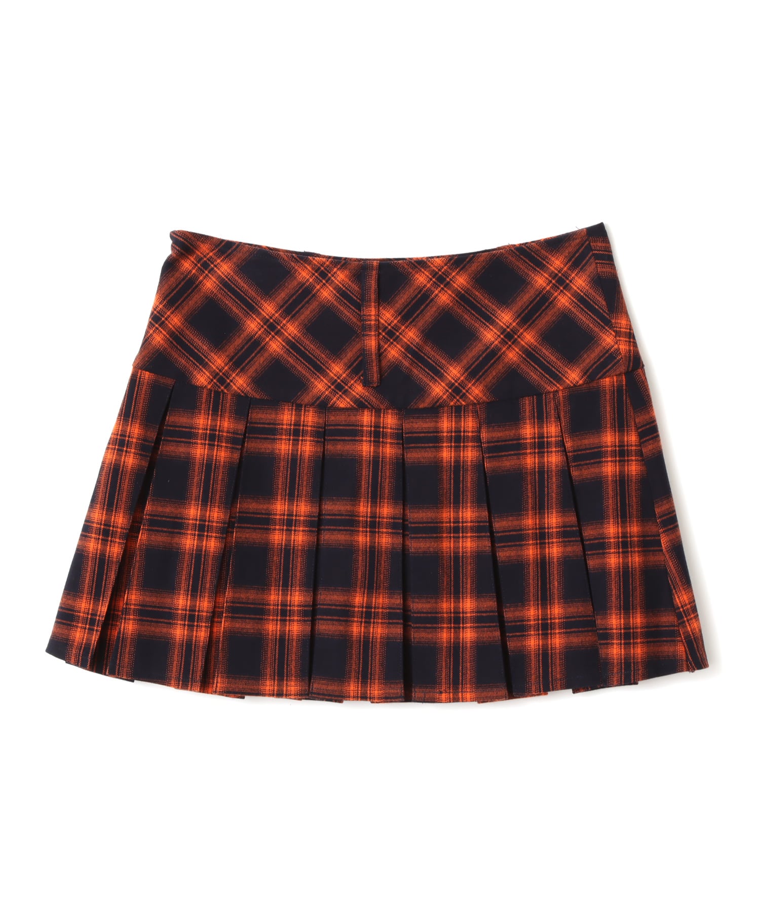 atmos pink Plaid Mini Skirt ORANGEの画像