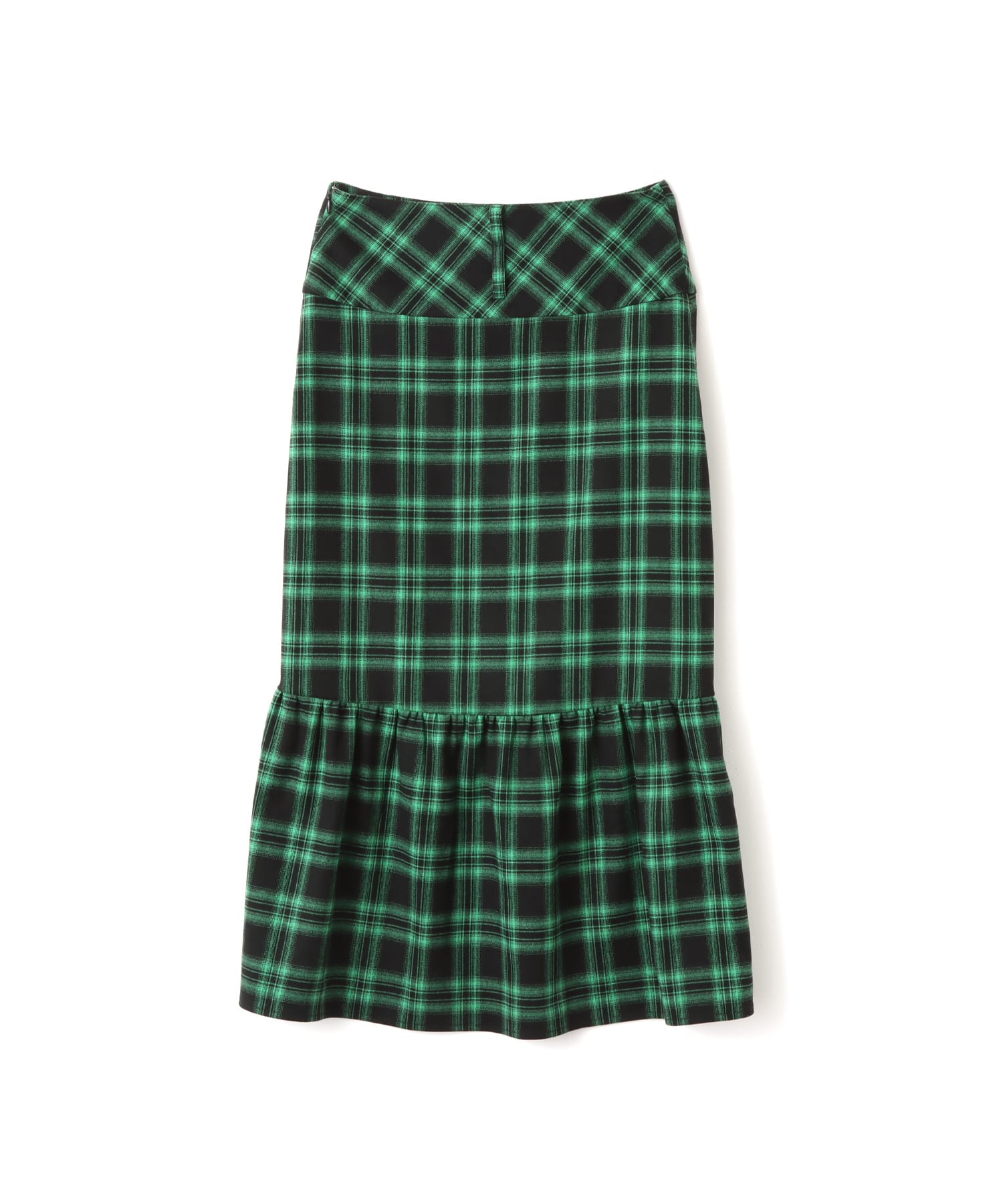 atmos pink Plaid Tiered Skirt GREENの画像