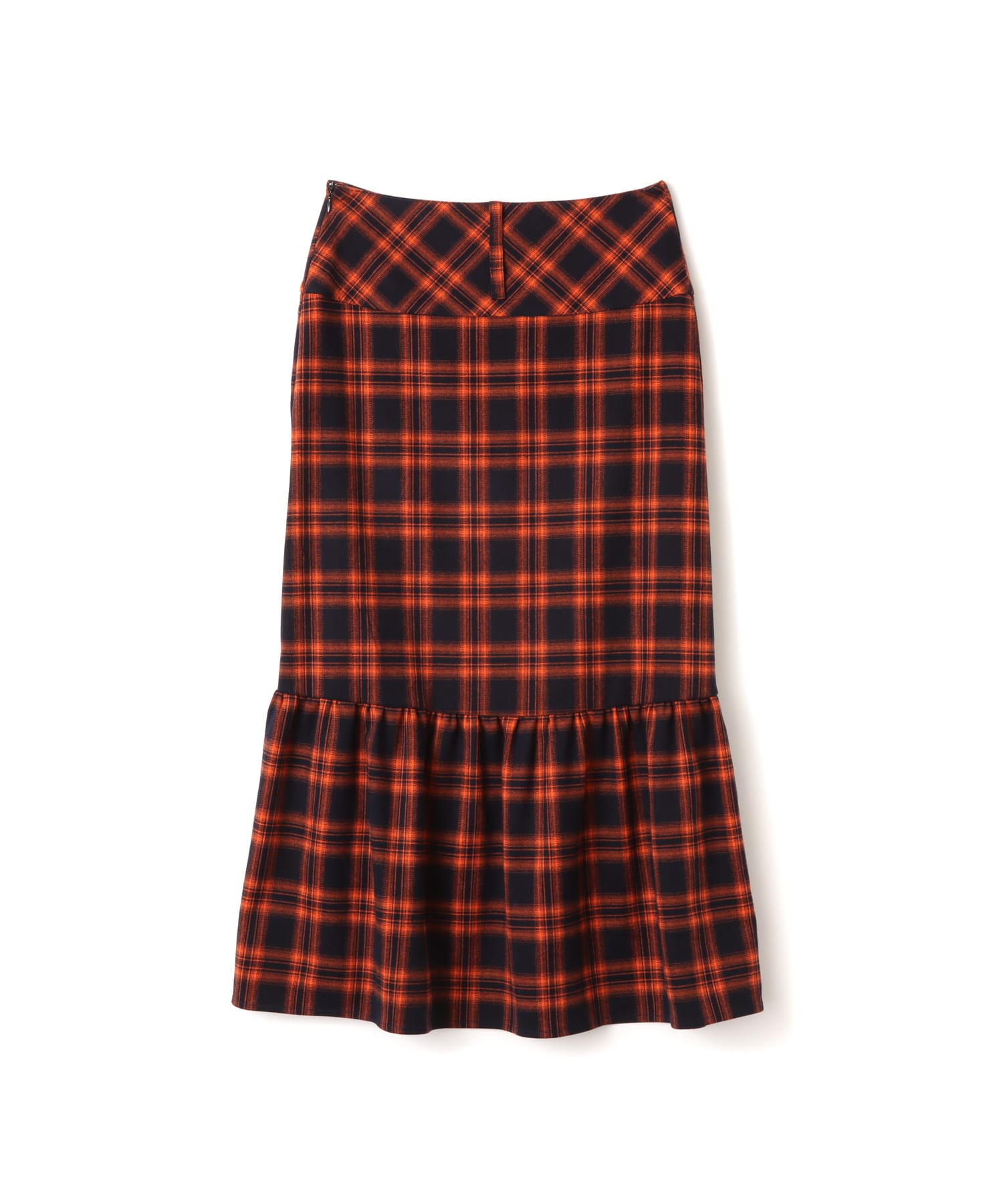 atmos pink Plaid Tiered Skirt ORANGEの画像