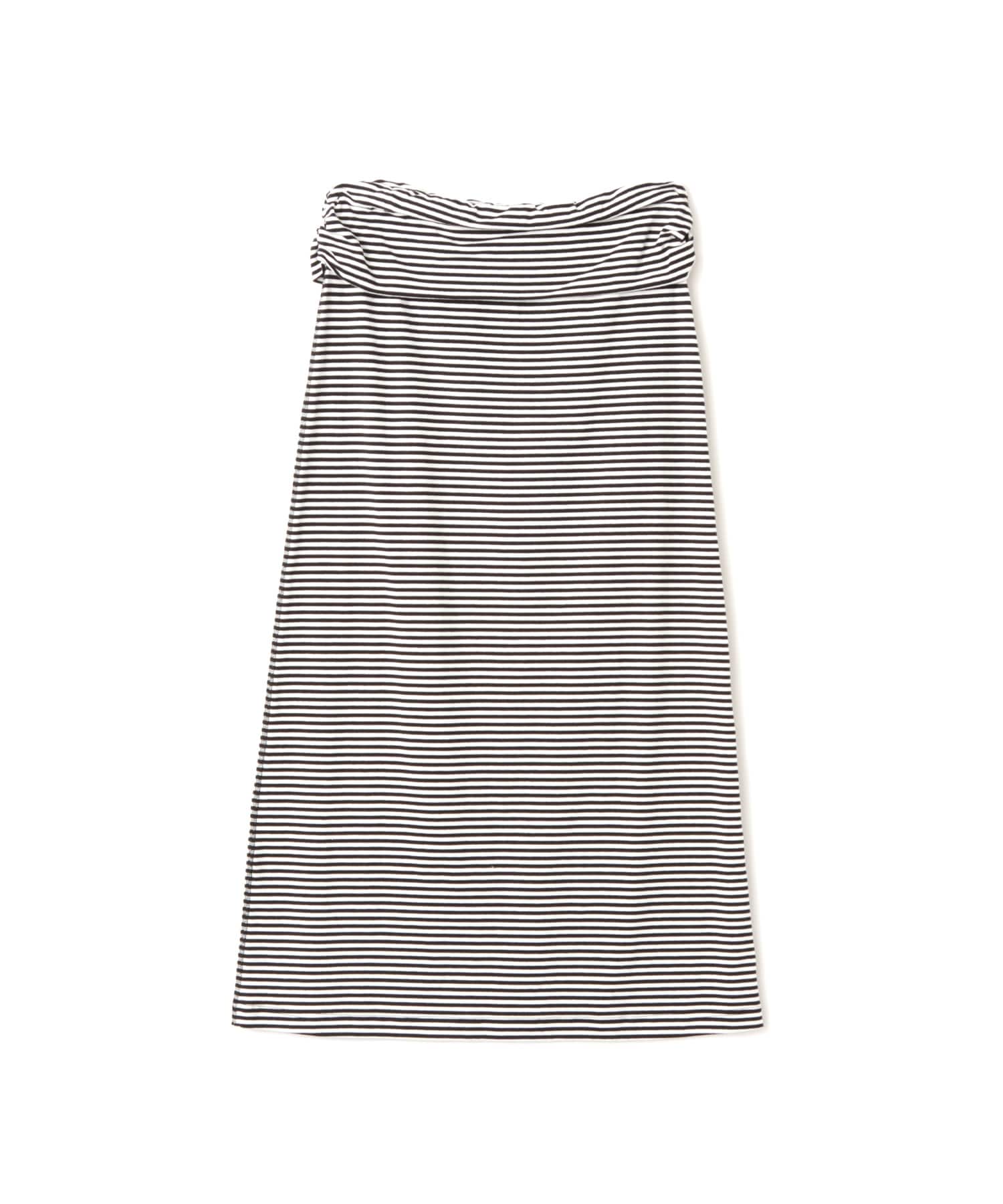 atmos pink Border Long Skirt WHITEの画像