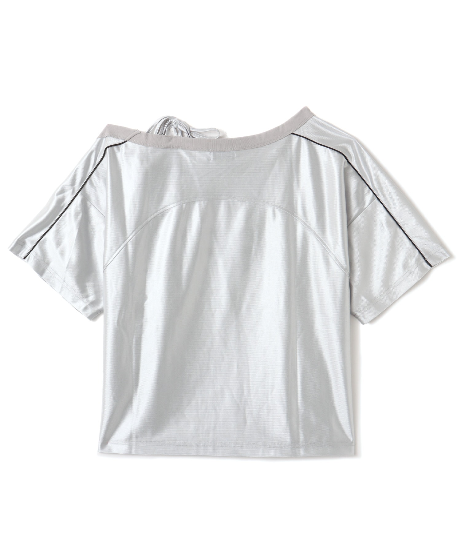 atmos pink Off Shoulder Football T-shirt GRAYの画像