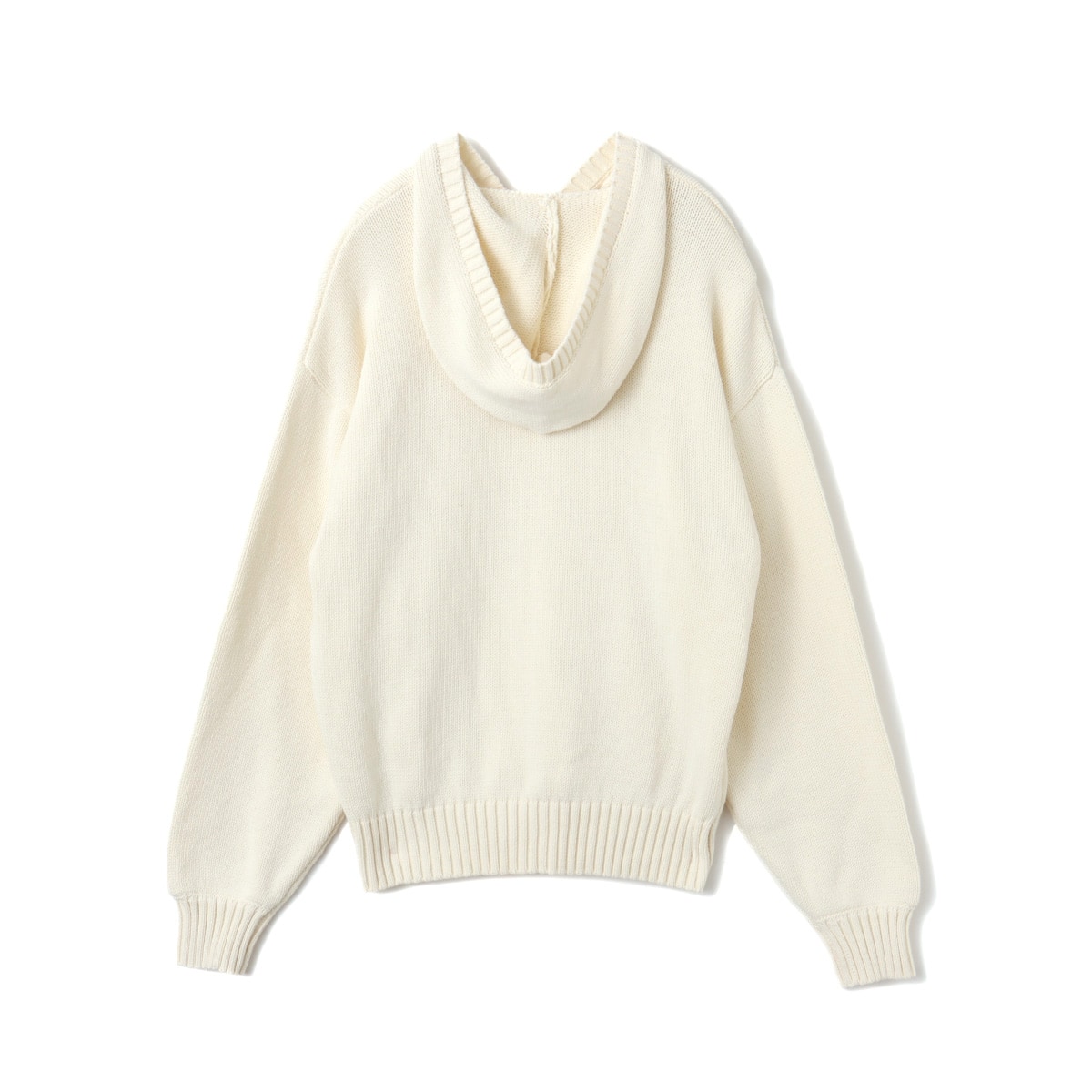 atmos pink Big Logo Knit Hoodie WHITEの画像