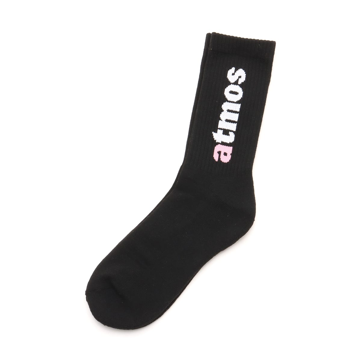 atmos pink Jacquard Logo Socks BLACKの画像
