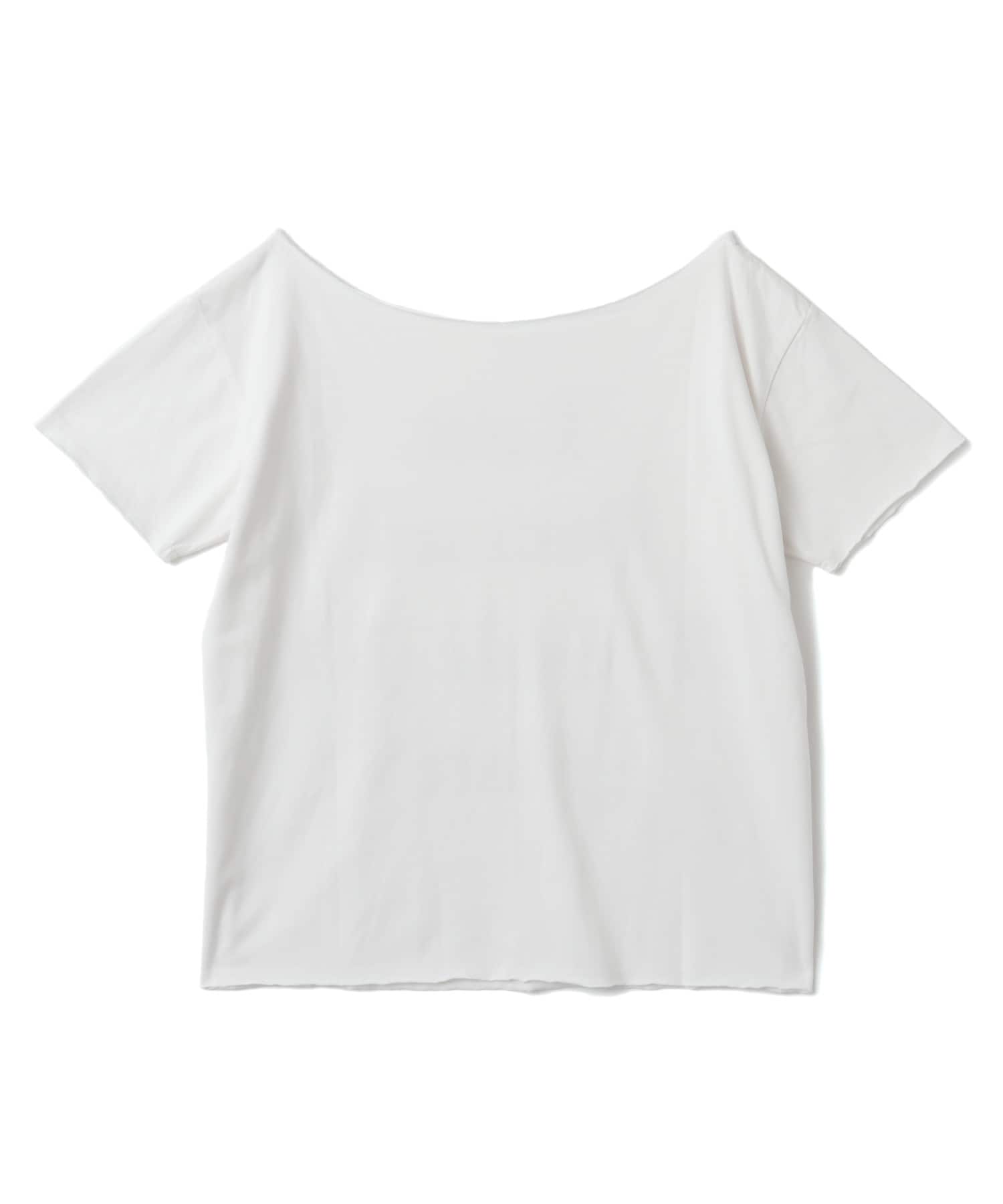 atmos pink Vintage Off-Shoulder T-shirt WHITEの画像
