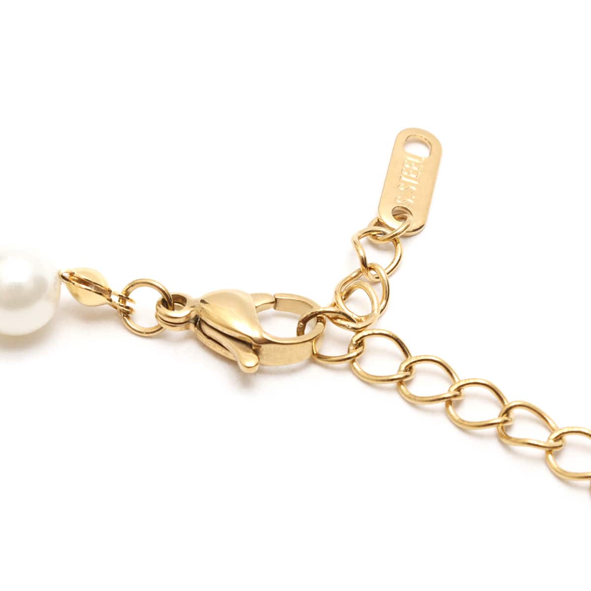 atmos pink Pearl Like Necklace GOLDの画像