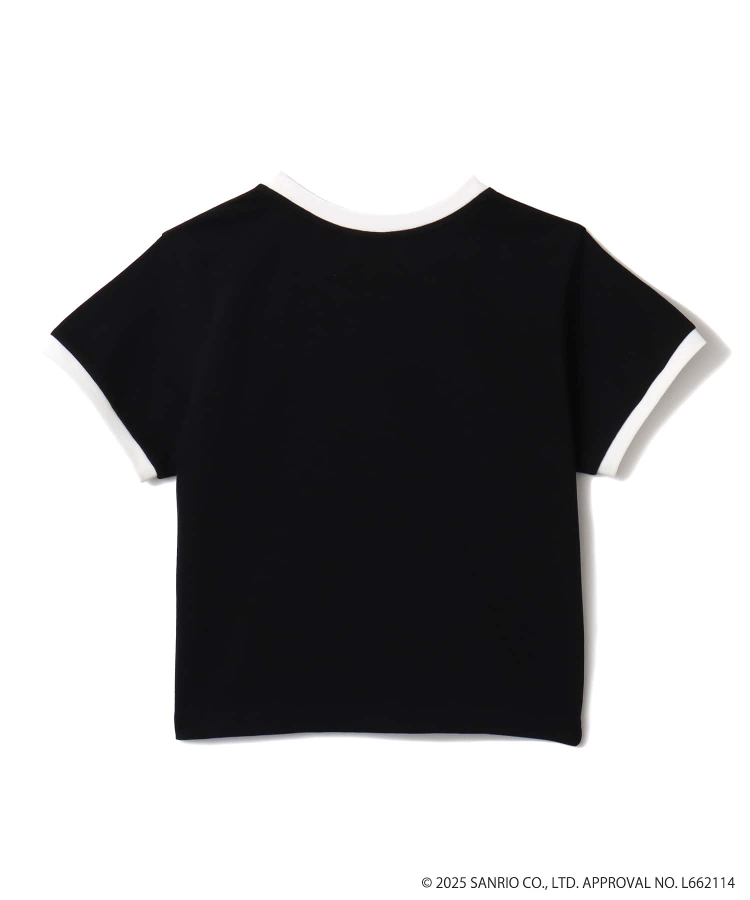 atmos pink x MY MELODY & KUROMI Ringer Neck T-shirt BLACKの画像
