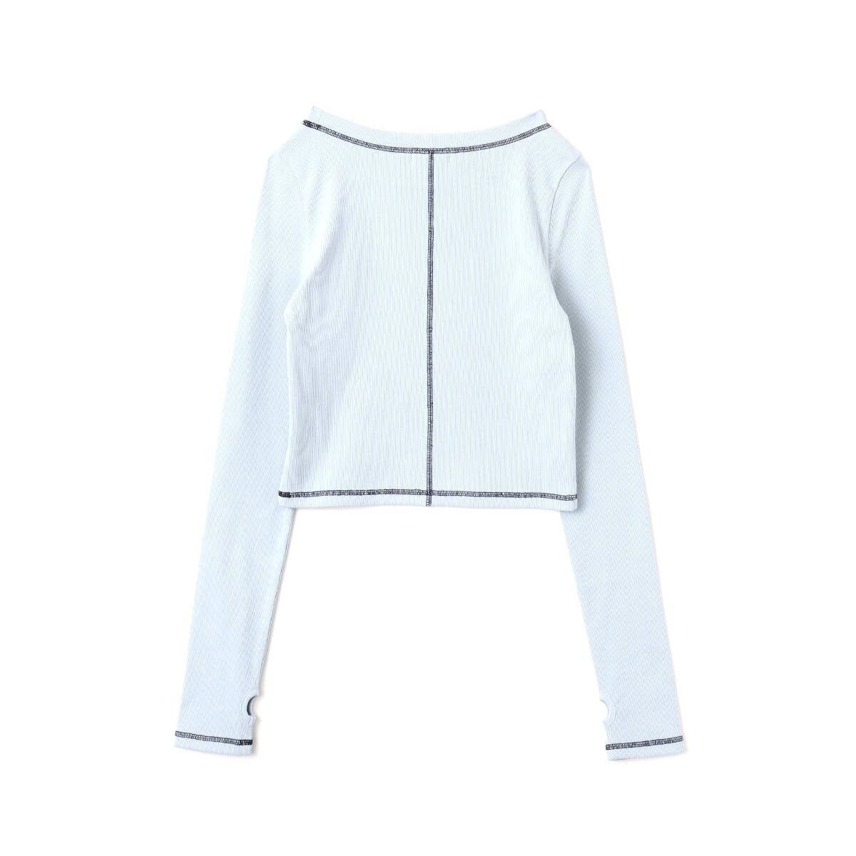 atmos pink Rib Long Sleeve T-shirt SAXの画像