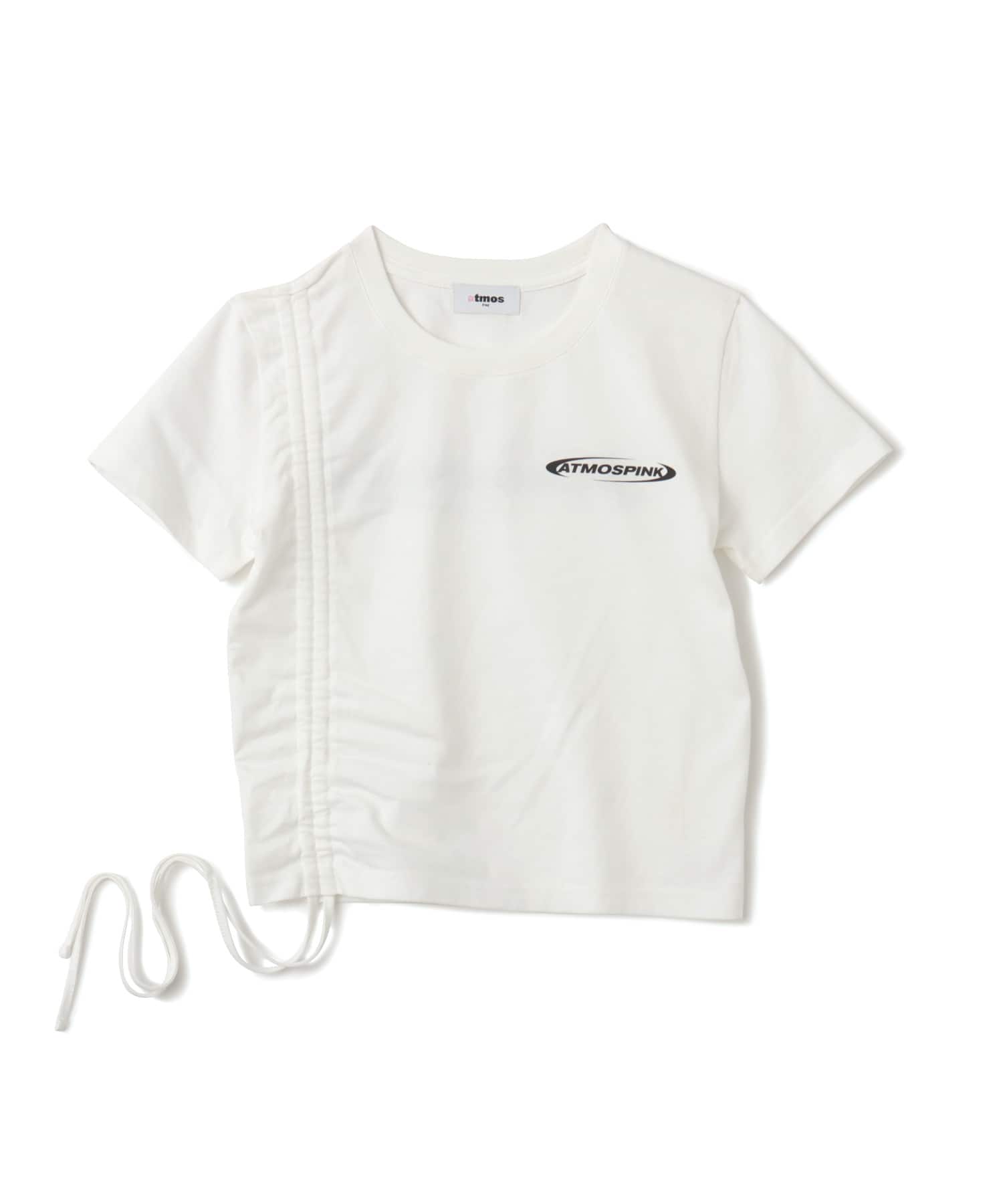 atmos pink Shirring Mini T-shirt WHITEの画像