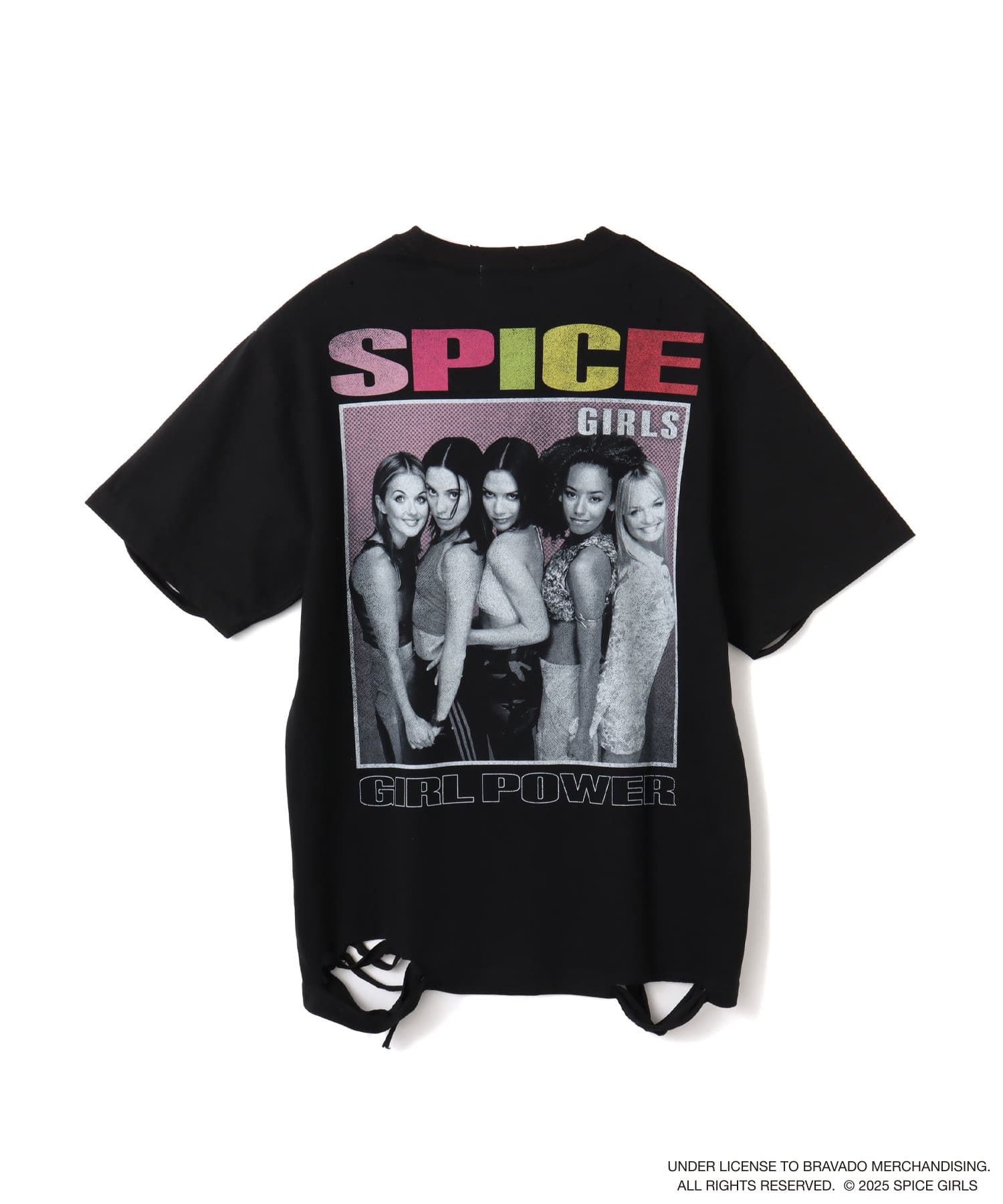 atmos pink x SPICE GIRLS Damage T-shirt CHARCOALの画像