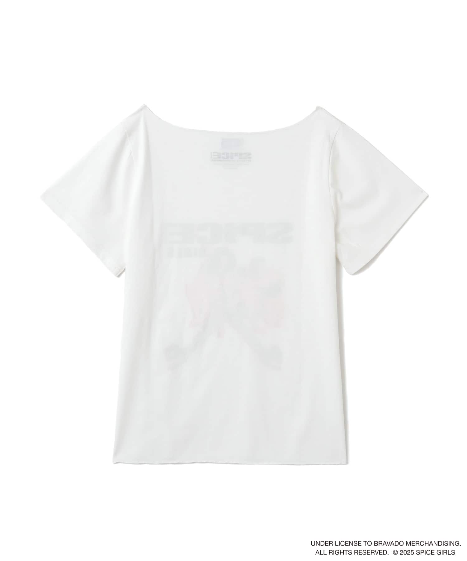 atmos pink x SPICE GIRLS One Shoulder T-shirt WHITEの画像
