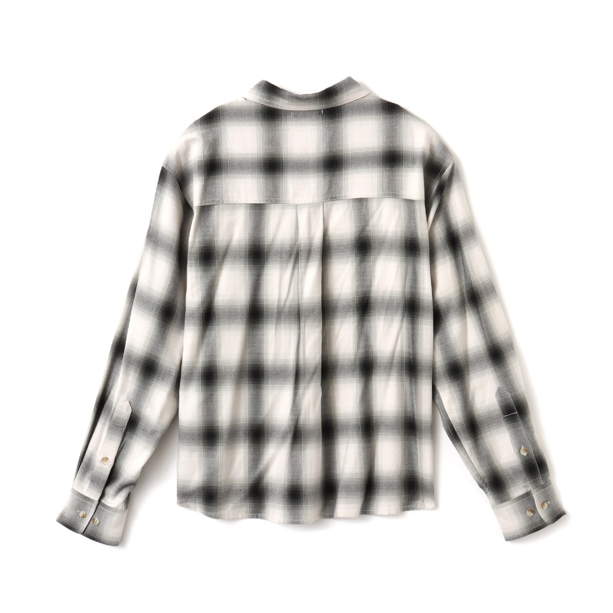 atmos pink Ombre Check Shirt BLACKの画像