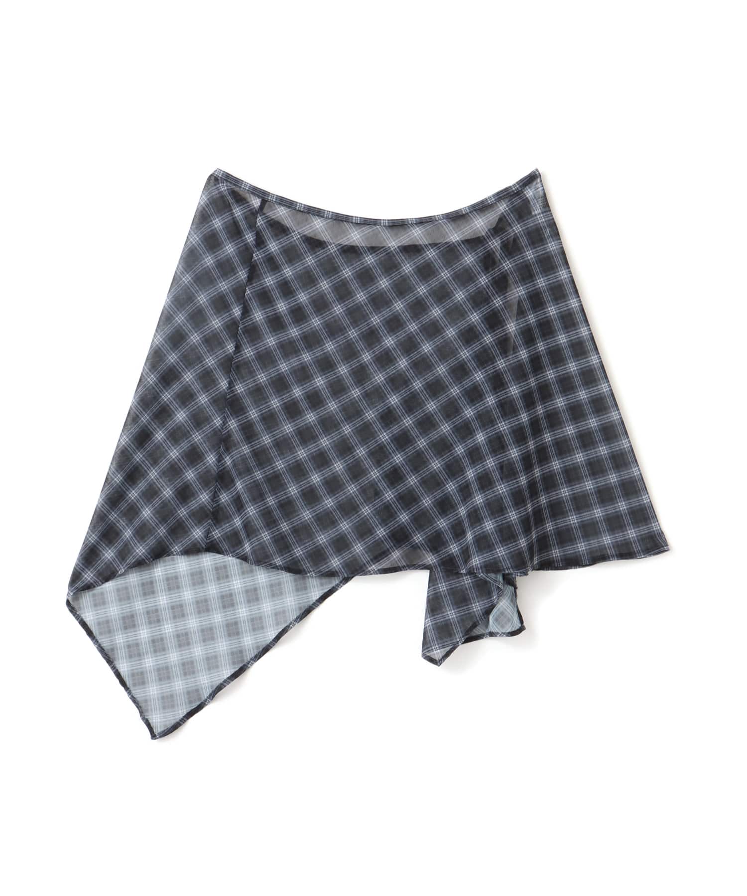 atmos pink Check Ciffon Wrap Skirt BLACKの画像