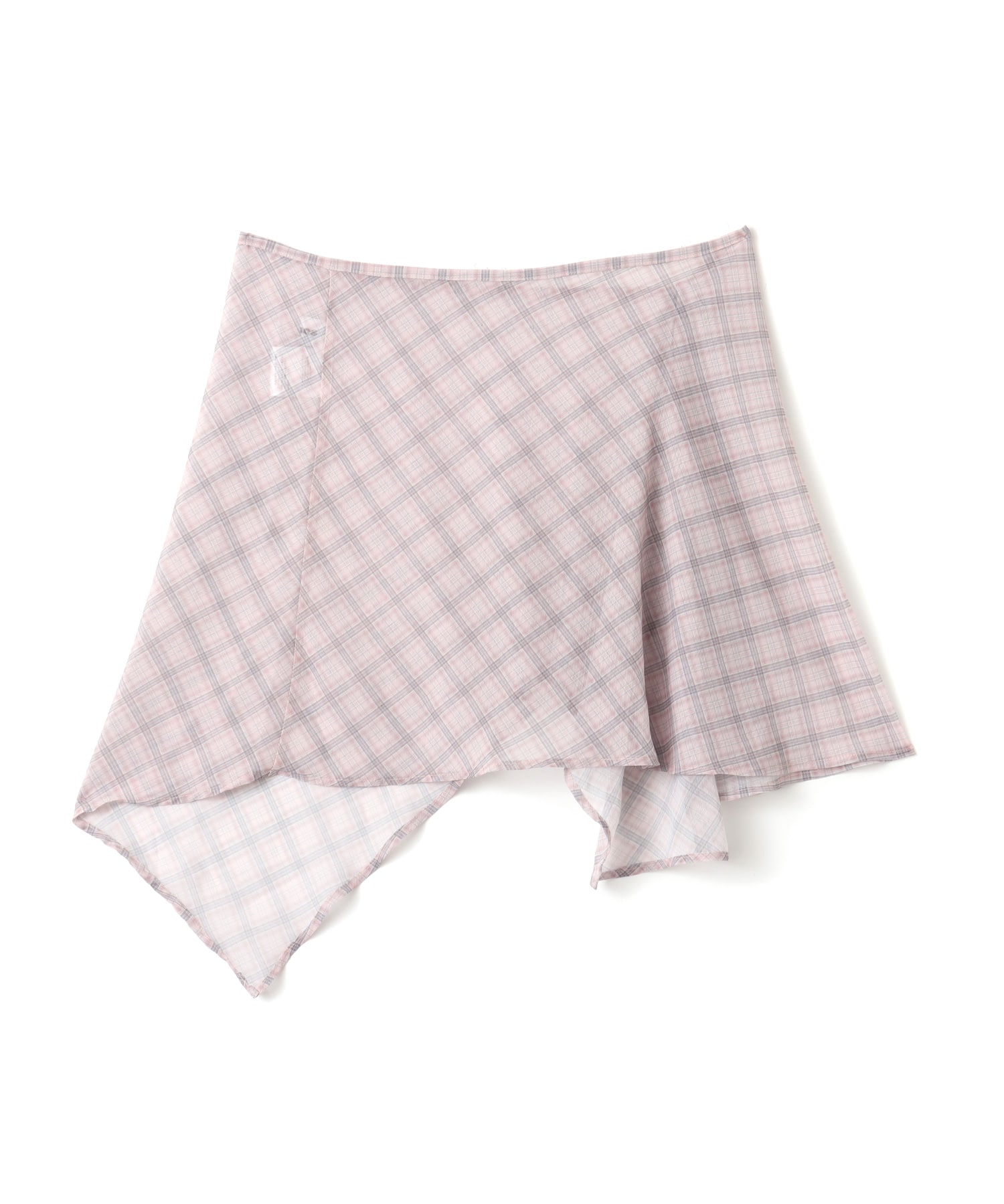 atmos pink Check Ciffon Wrap Skirt PINKの画像