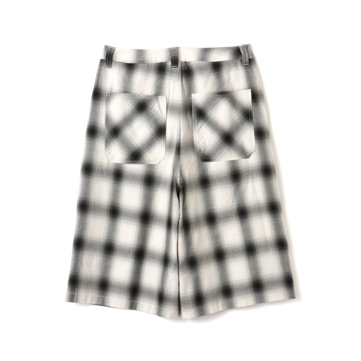 atmos pink Ombre Check Double Knee Half Pants BLACKの画像
