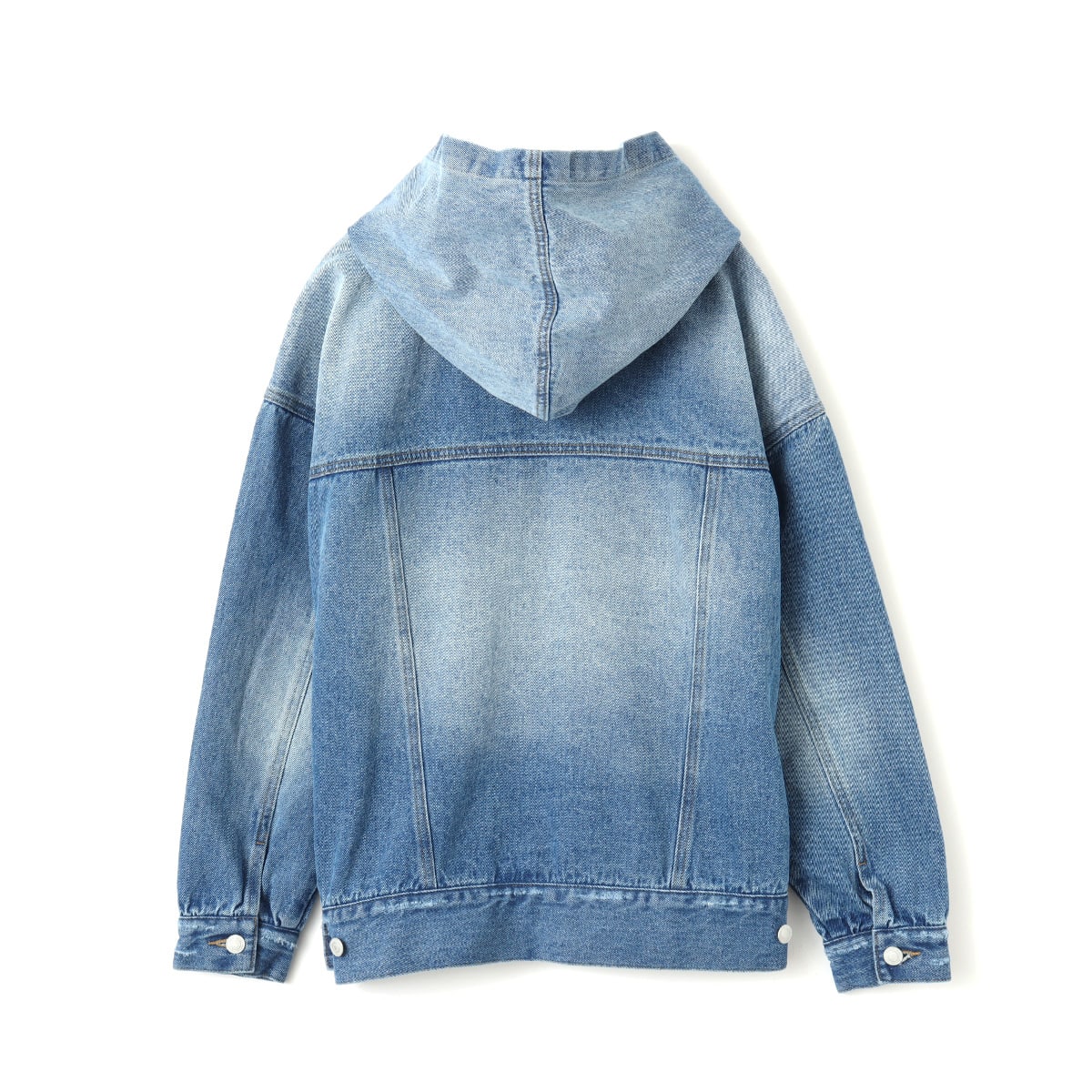 atmos pink Denim Hoodie BLUEの画像