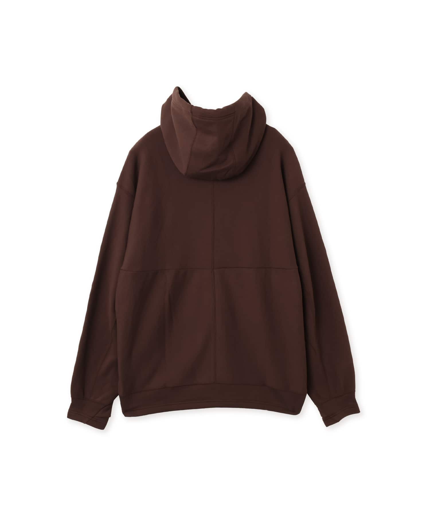 Poliquant THE LINKED SINGLE PART L/S  HOODED SWEATSHIRT BROWNの画像