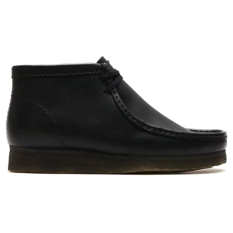 Clarks Wallabee Boot Black Leath の画像