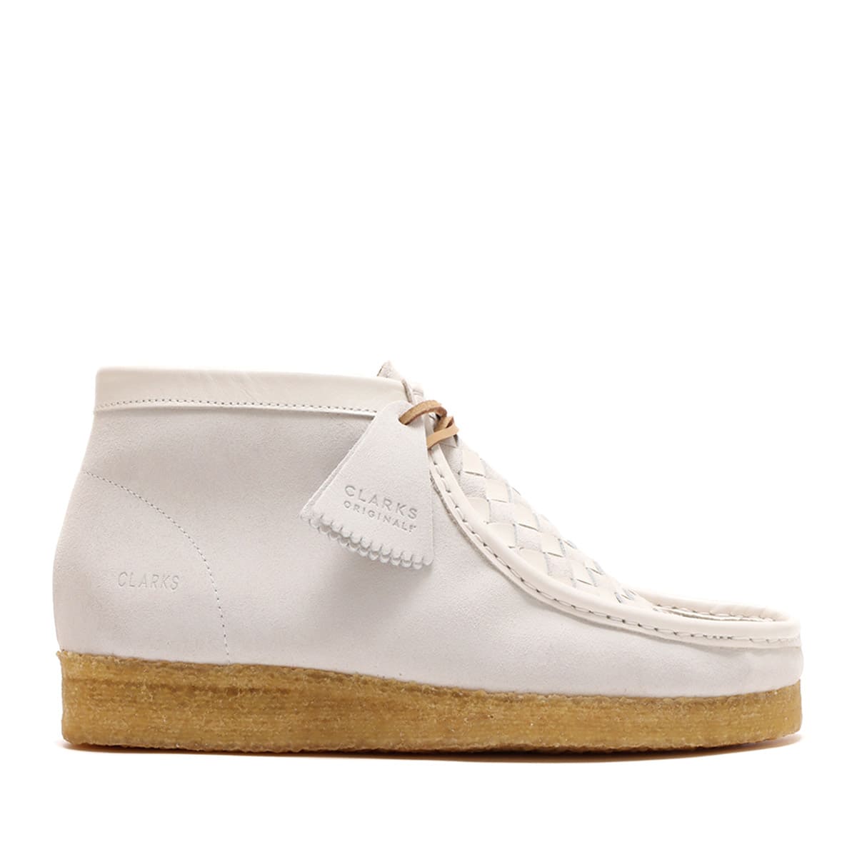 Clarks Wallabee Boot White Woven 21SP-I