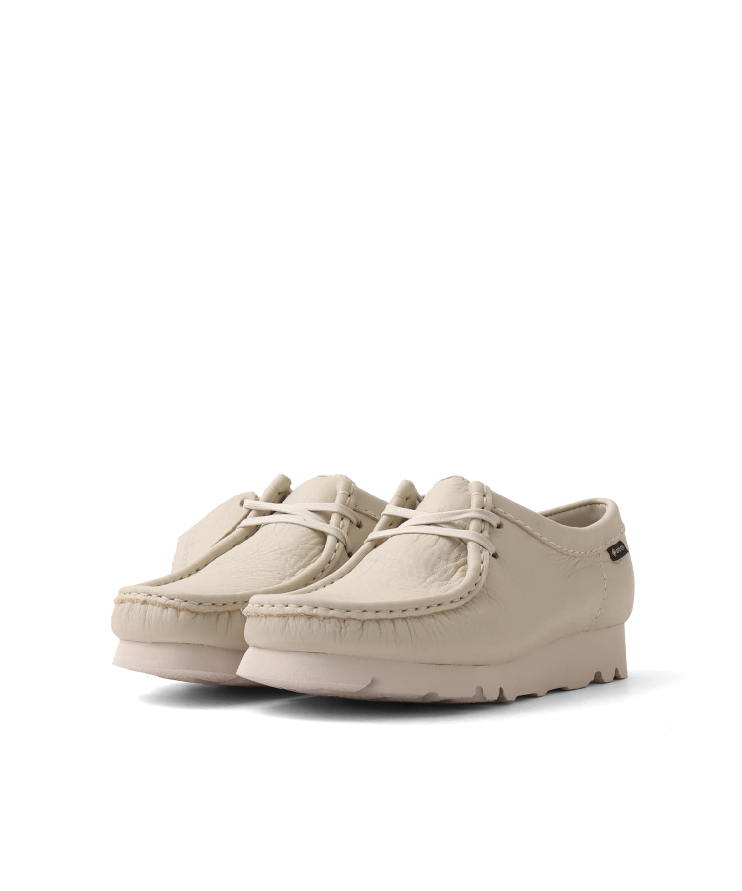 Clarks Wallabee.GTX White Leatherの画像