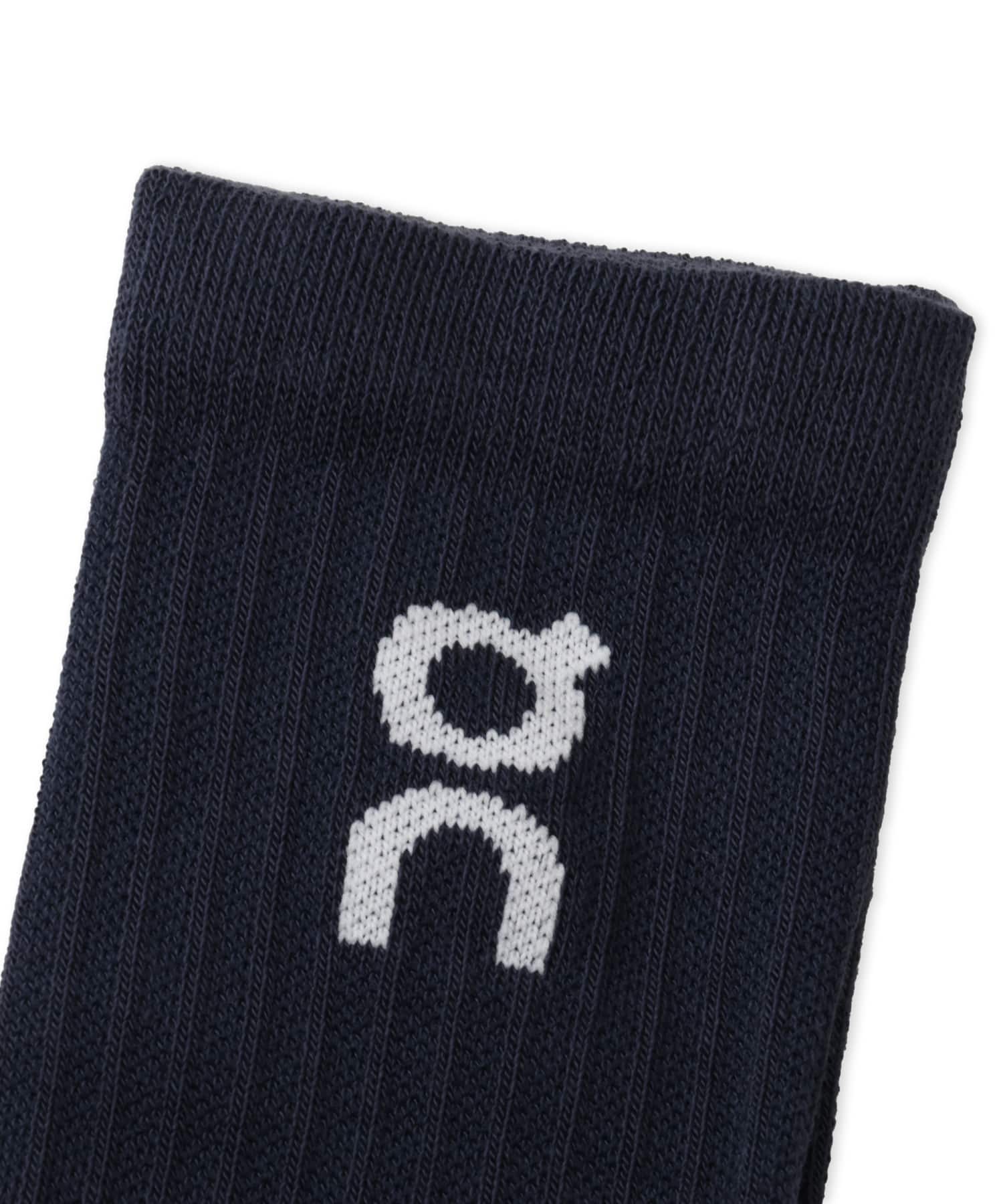 On Logo Sock High 3P NAVYの画像